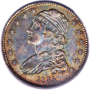 image for: 1835 25C B-1, R.1, MS63 PCGS. CAC....