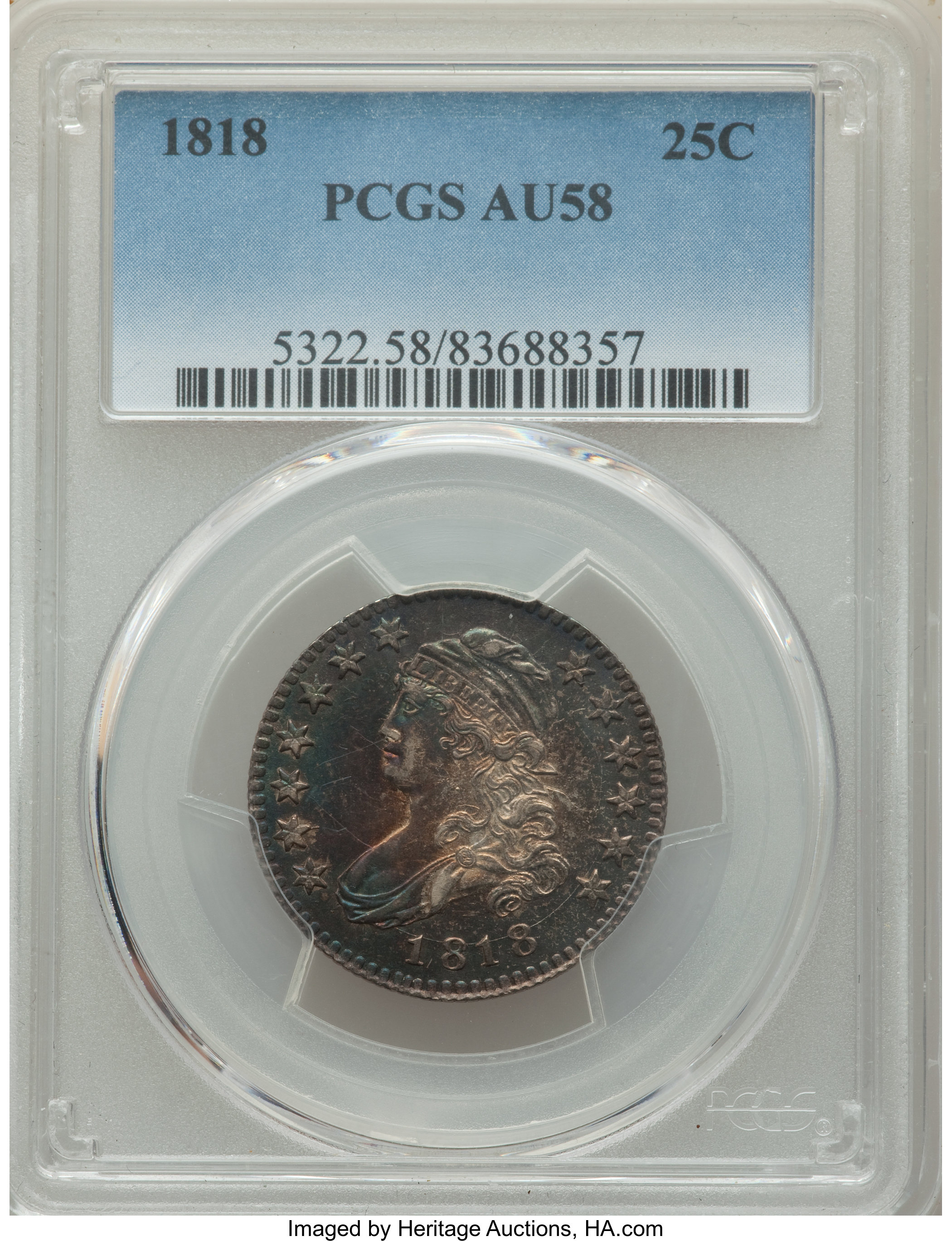 1818 25c B-8 MS65 thumbnail 21