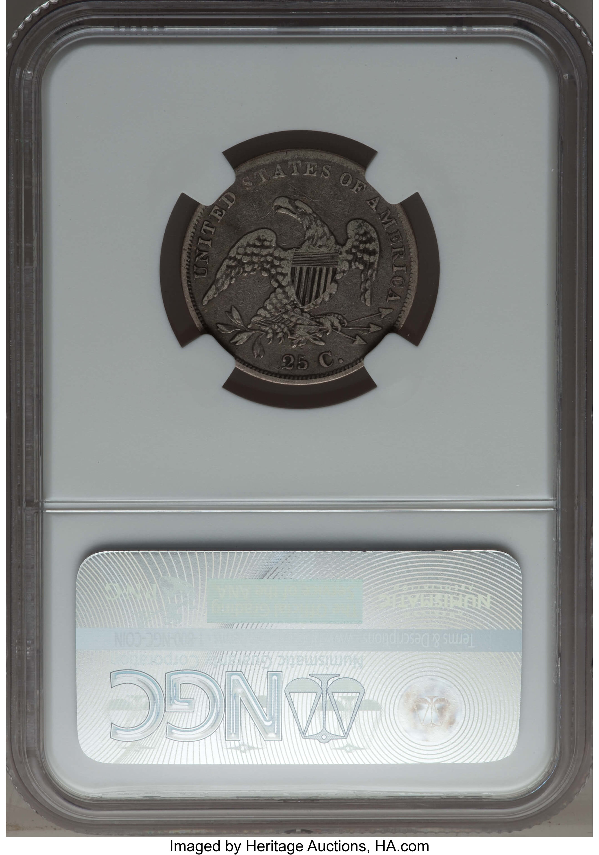 1836 25c B-3 VG10 CAC thumbnail 7
