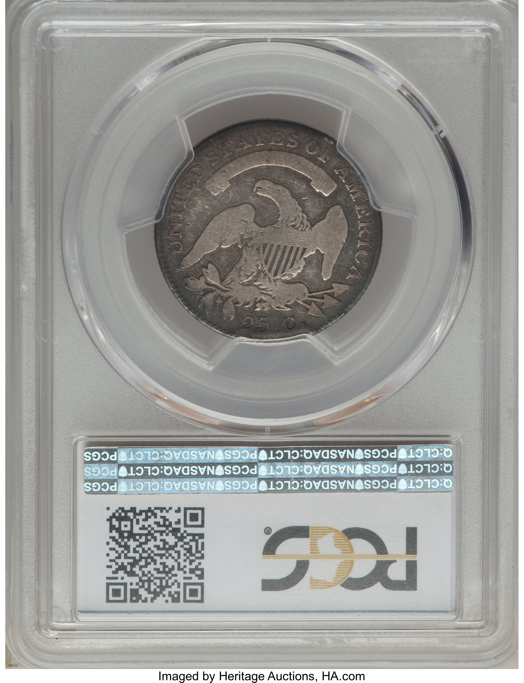 1825/4/2 25c Overdate, B-1, FS-301 G6 thumbnail 6