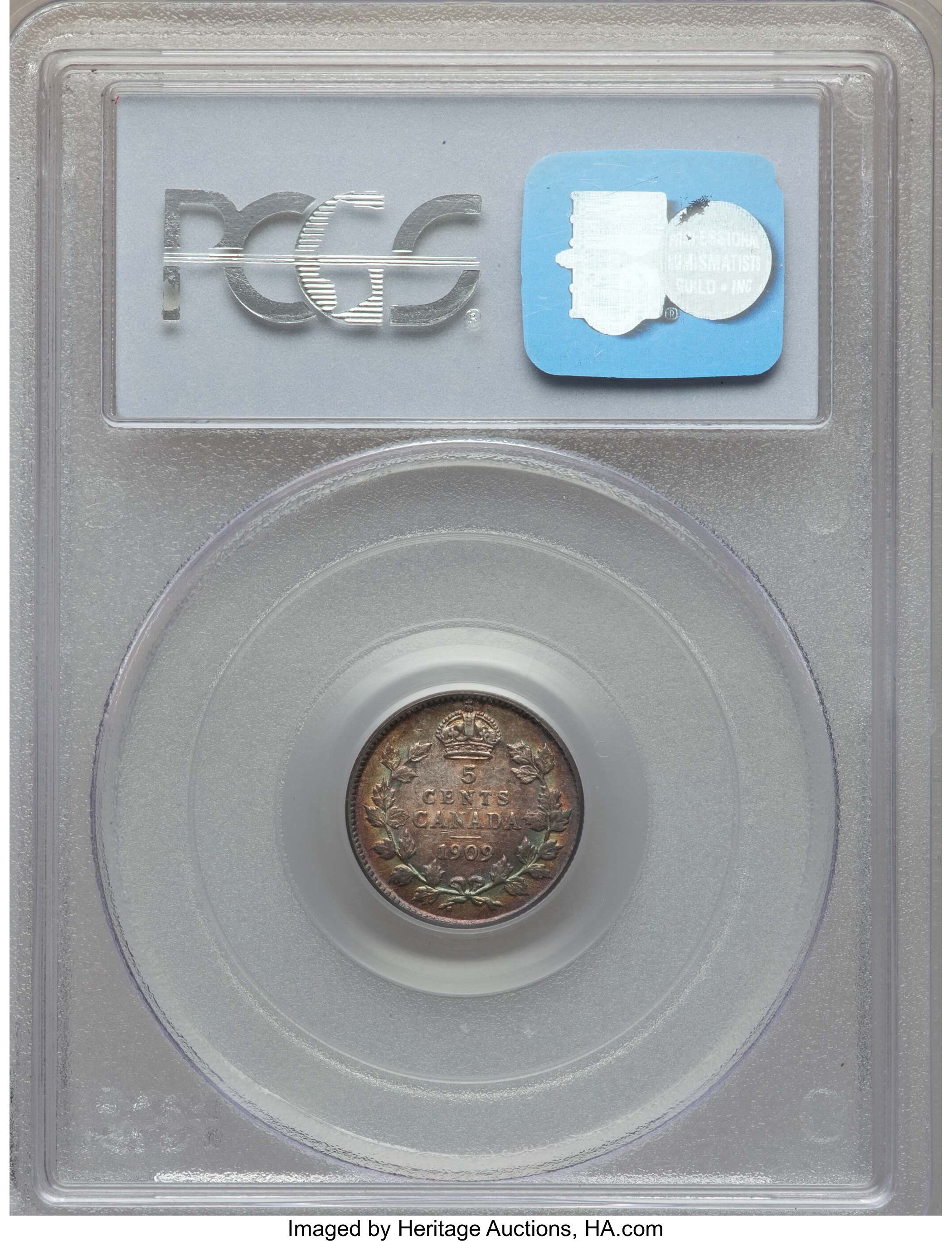 1909 5c Pointed Leaves VF25 thumbnail 2