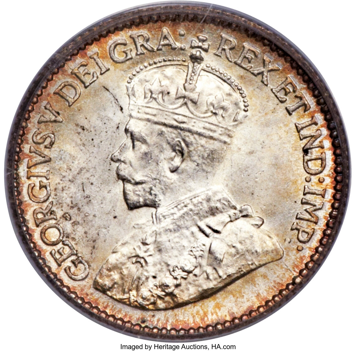 Canada: George V 5 Cents 1913 MS66 PCGS,...