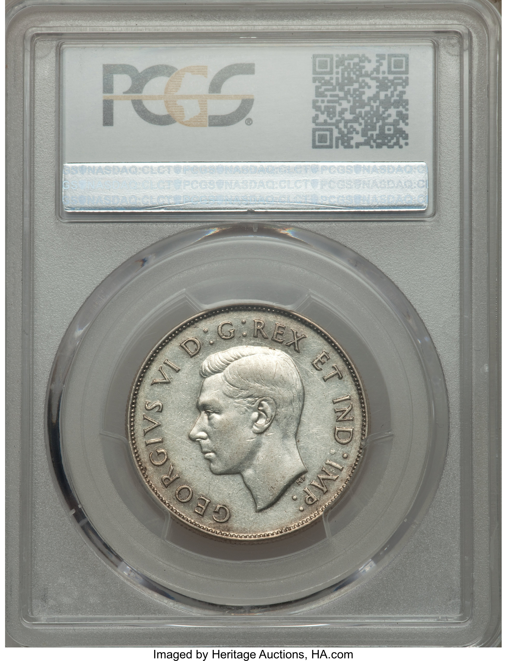 1947 50c Maple Leaf, Curved 7 AU50 thumbnail 7