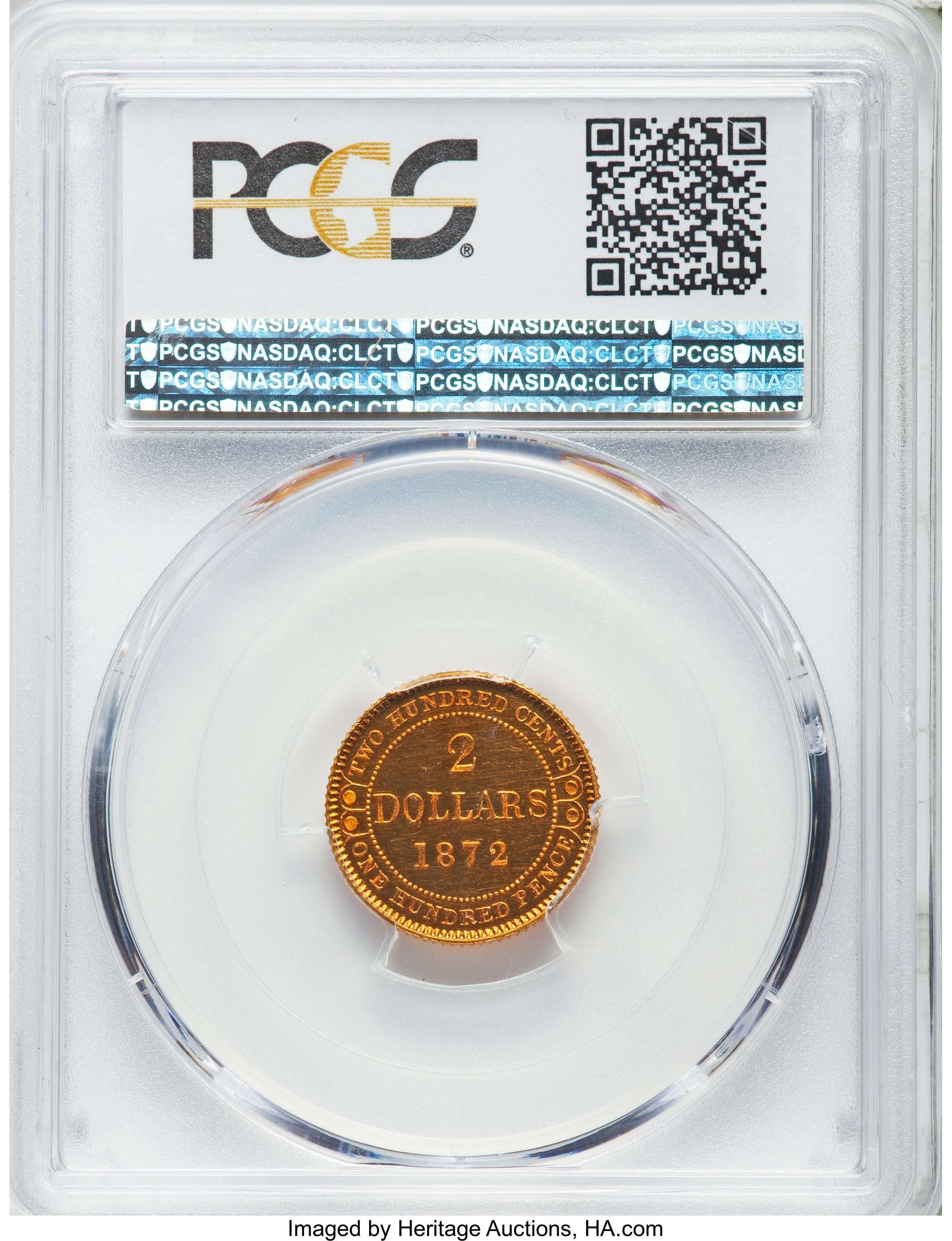 1872 $2 Newfoundland, Reeded Edge MS65 thumbnail 7