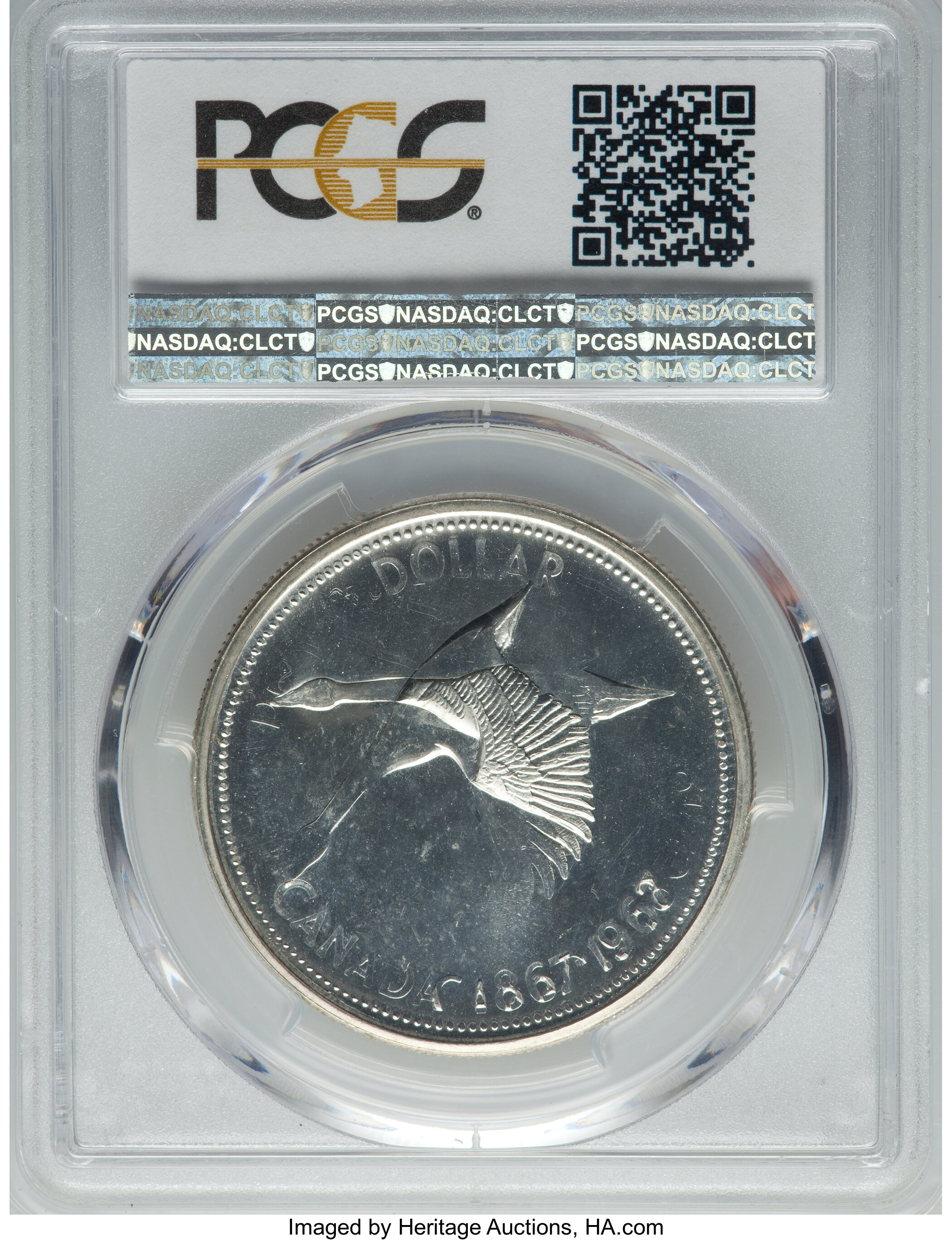 1867-1967 S$1  Goose PL MS63 thumbnail 3