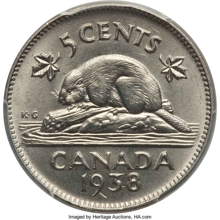 1938 5c Beaver XF40 thumbnail 12