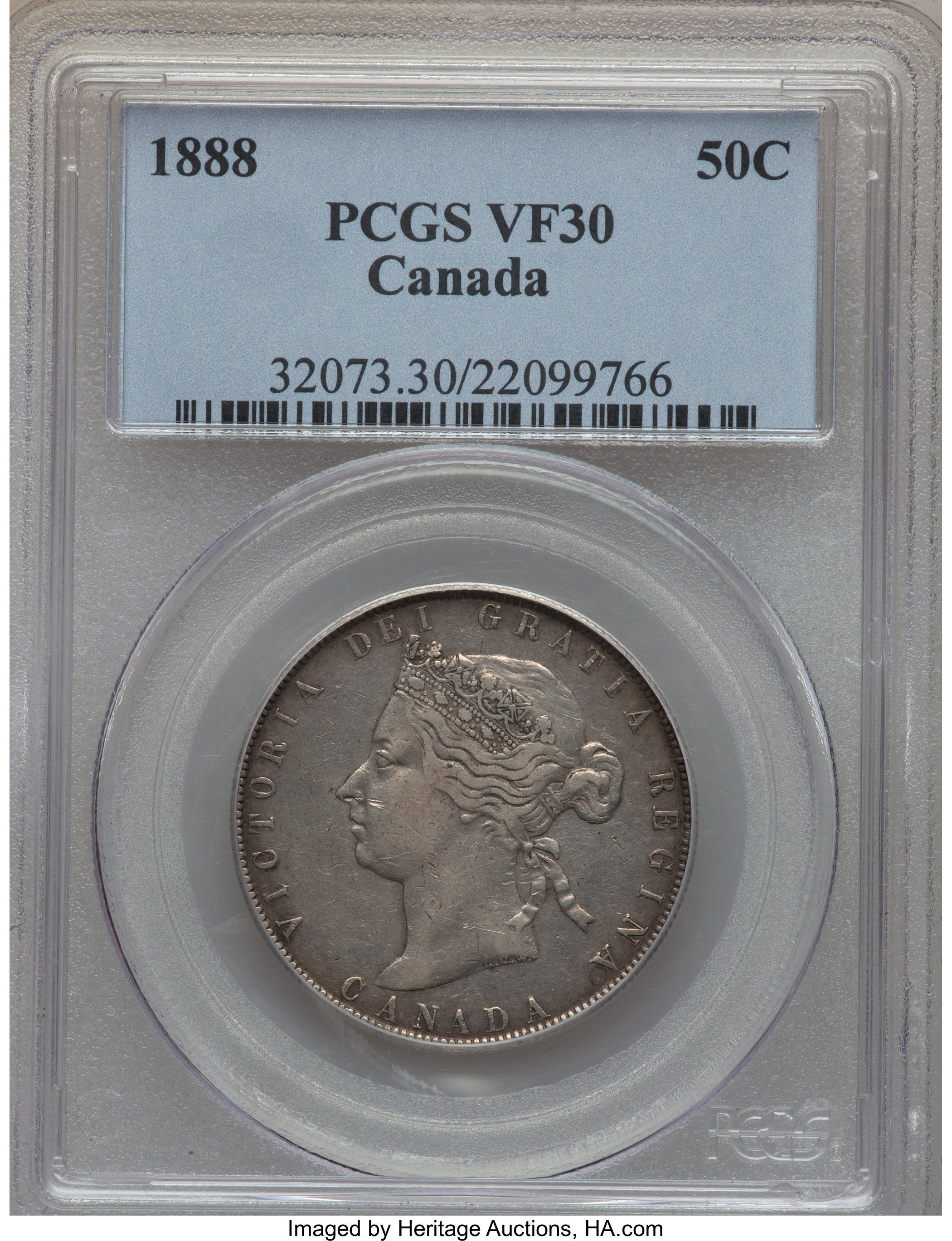 Canada: Victoria 50 Cents 1888 VF30 PCGS,...