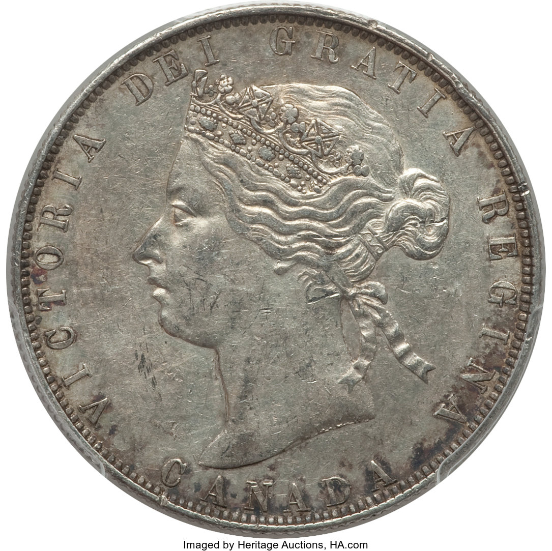 Canada: Victoria 50 Cents 1870 AU50 PCGS,...