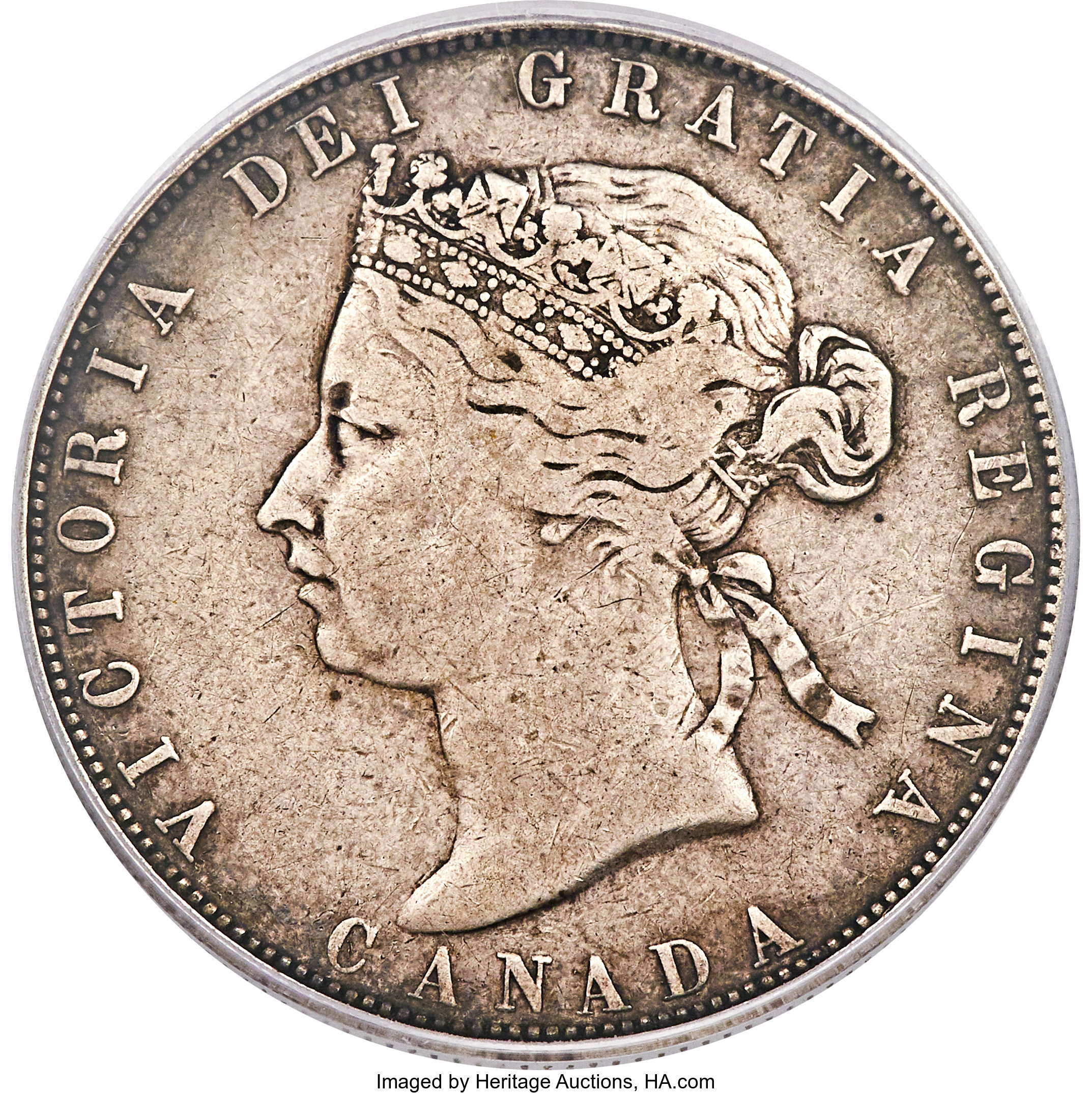 Canada: Victoria "No LCW" 50 Cents 1870 F12 PCGS,...