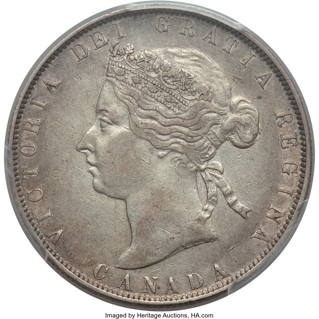 Canada: Victoria 50 Cents 1881-H XF45 PCGS,...