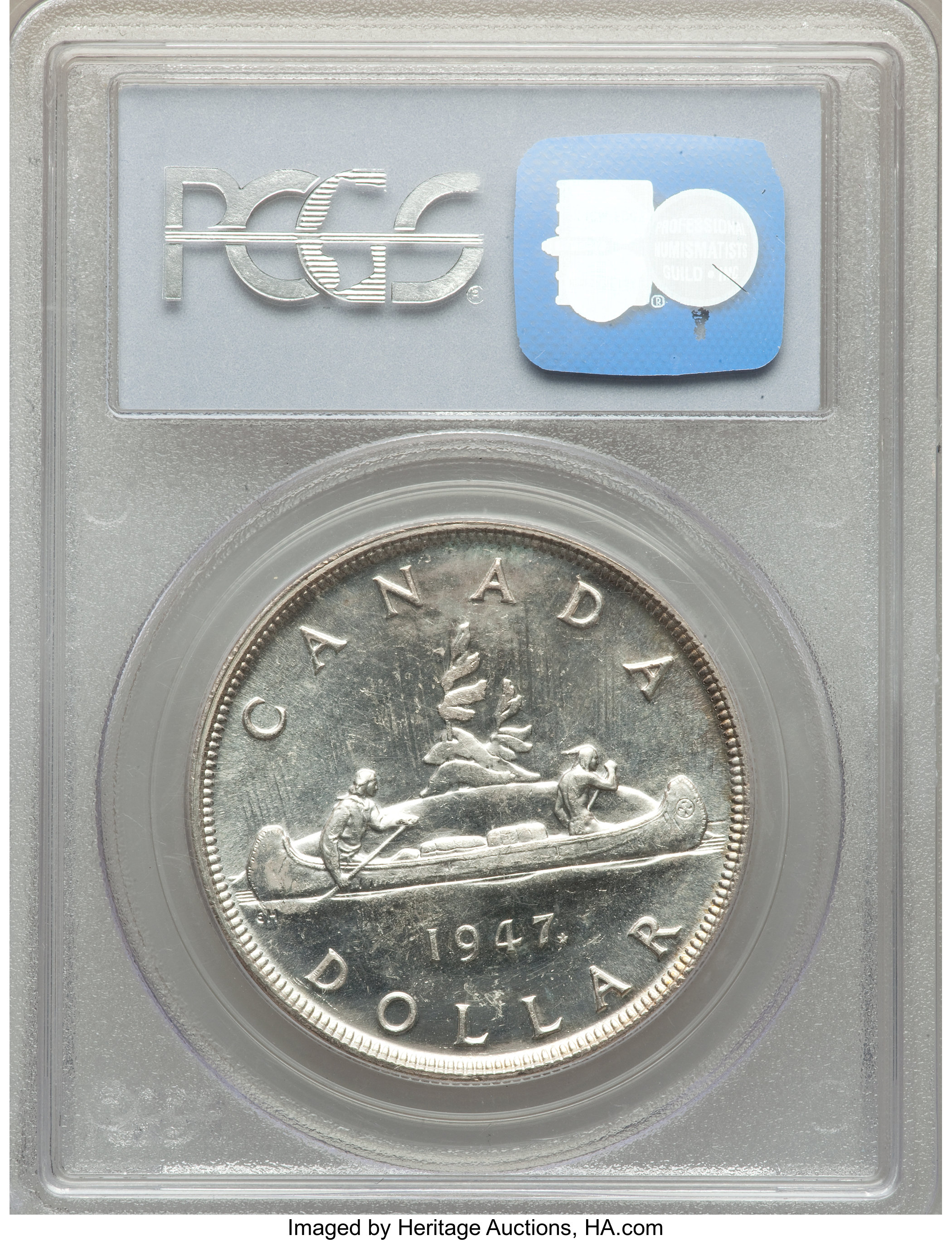 1947 S$1 Maple Leaf MS (KM-37) MS63 thumbnail 13