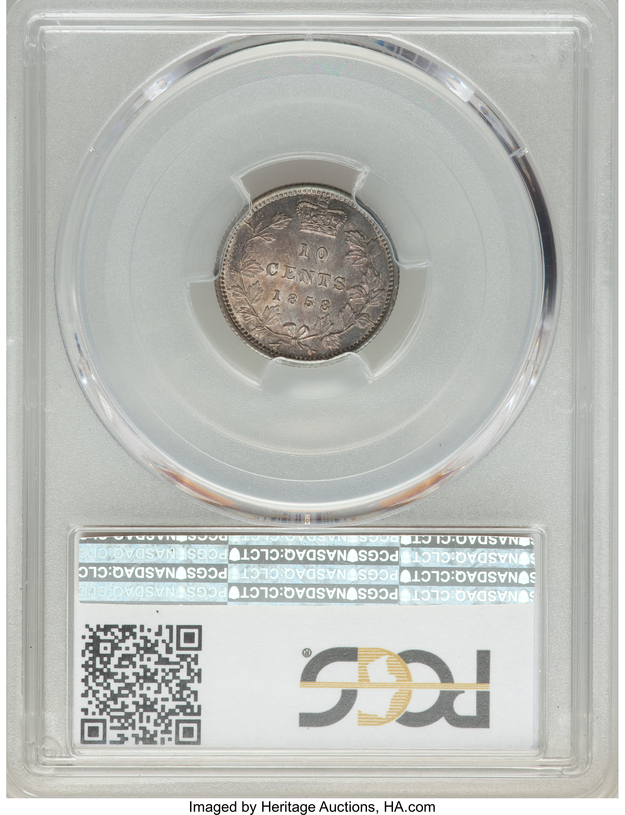 1858 10c Province of Canada MS63 thumbnail 7