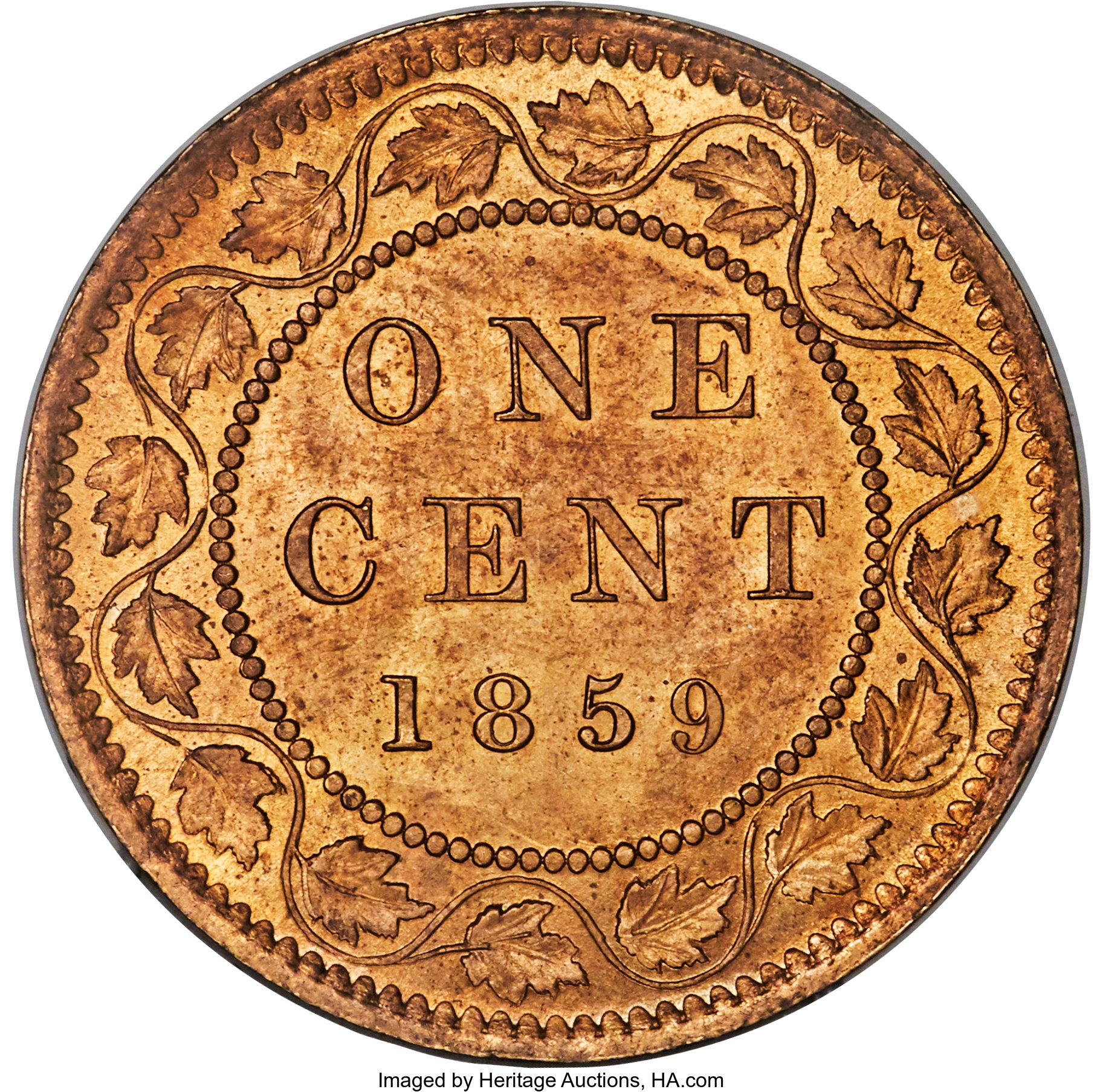 1859 1c Province of Canada, Narrow 9 MS RB MS64 RB thumbnail 5