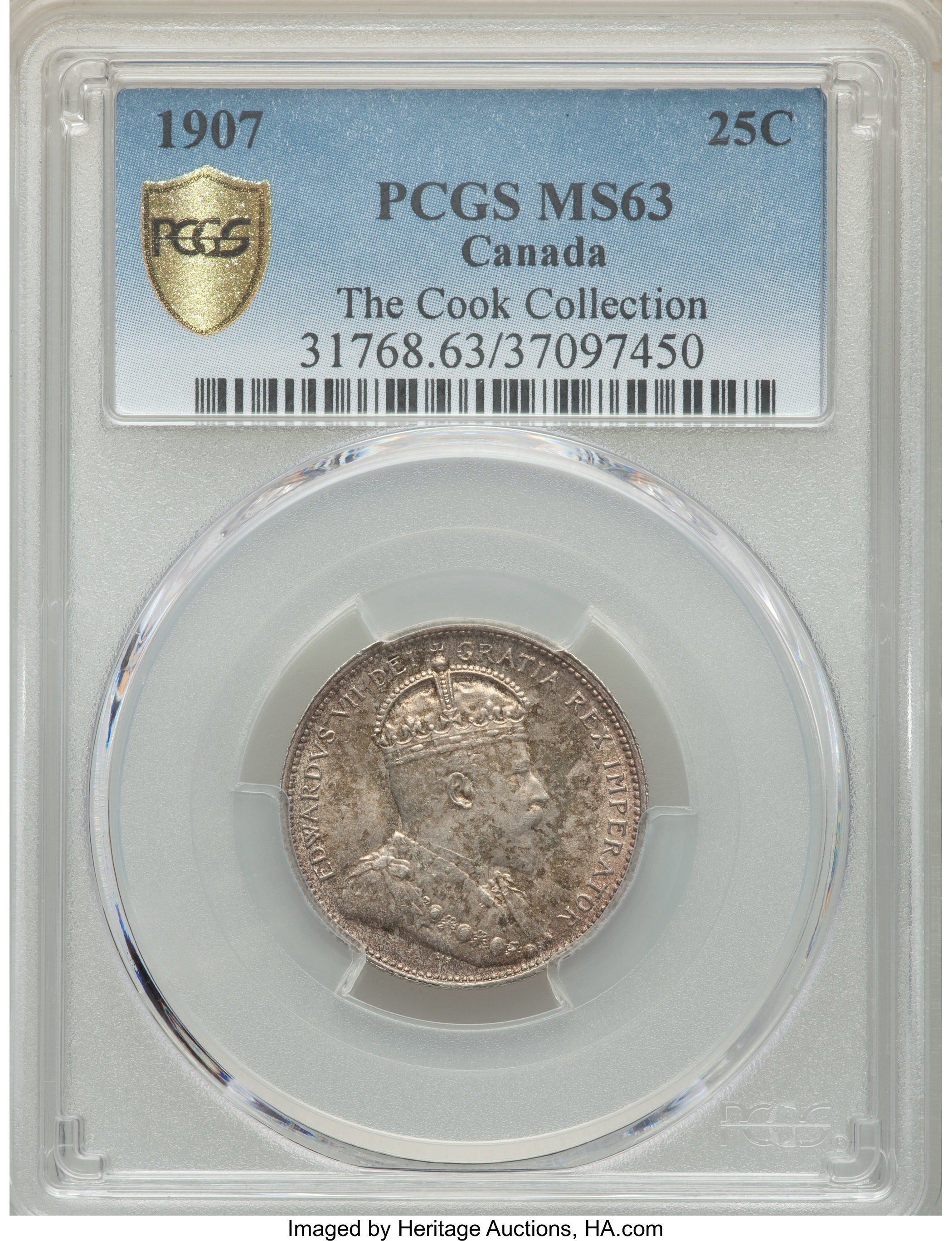 1907 25c MS61 thumbnail 7