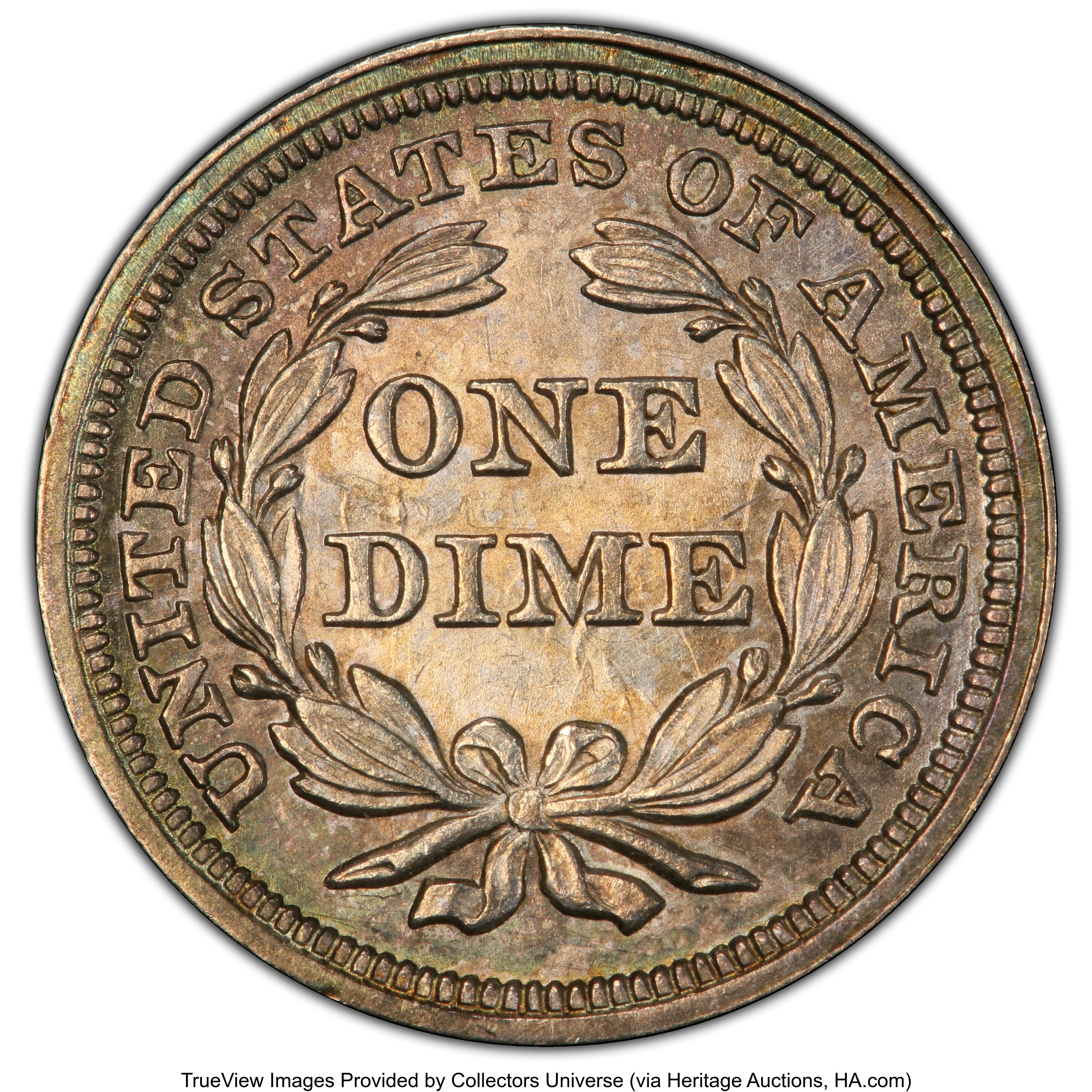1856 10c Small Date MS62 thumbnail 3