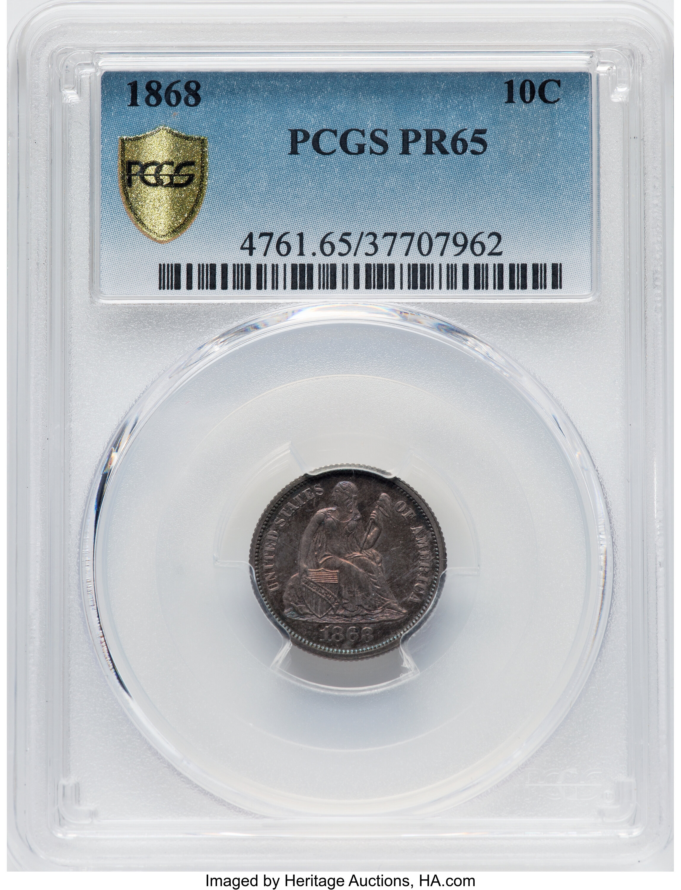 1868 10c PR68 thumbnail 15