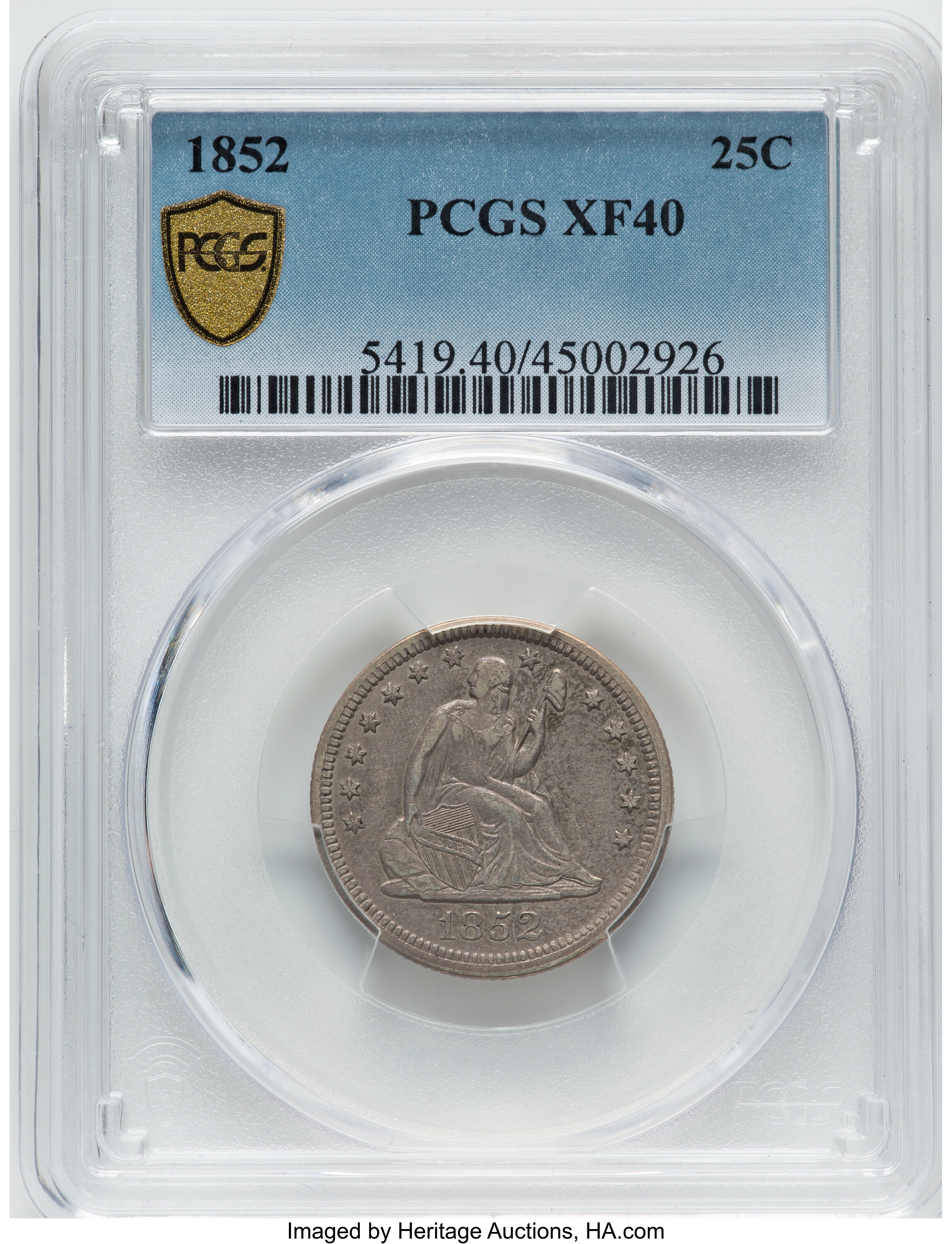 1852 25c XF40 thumbnail 4