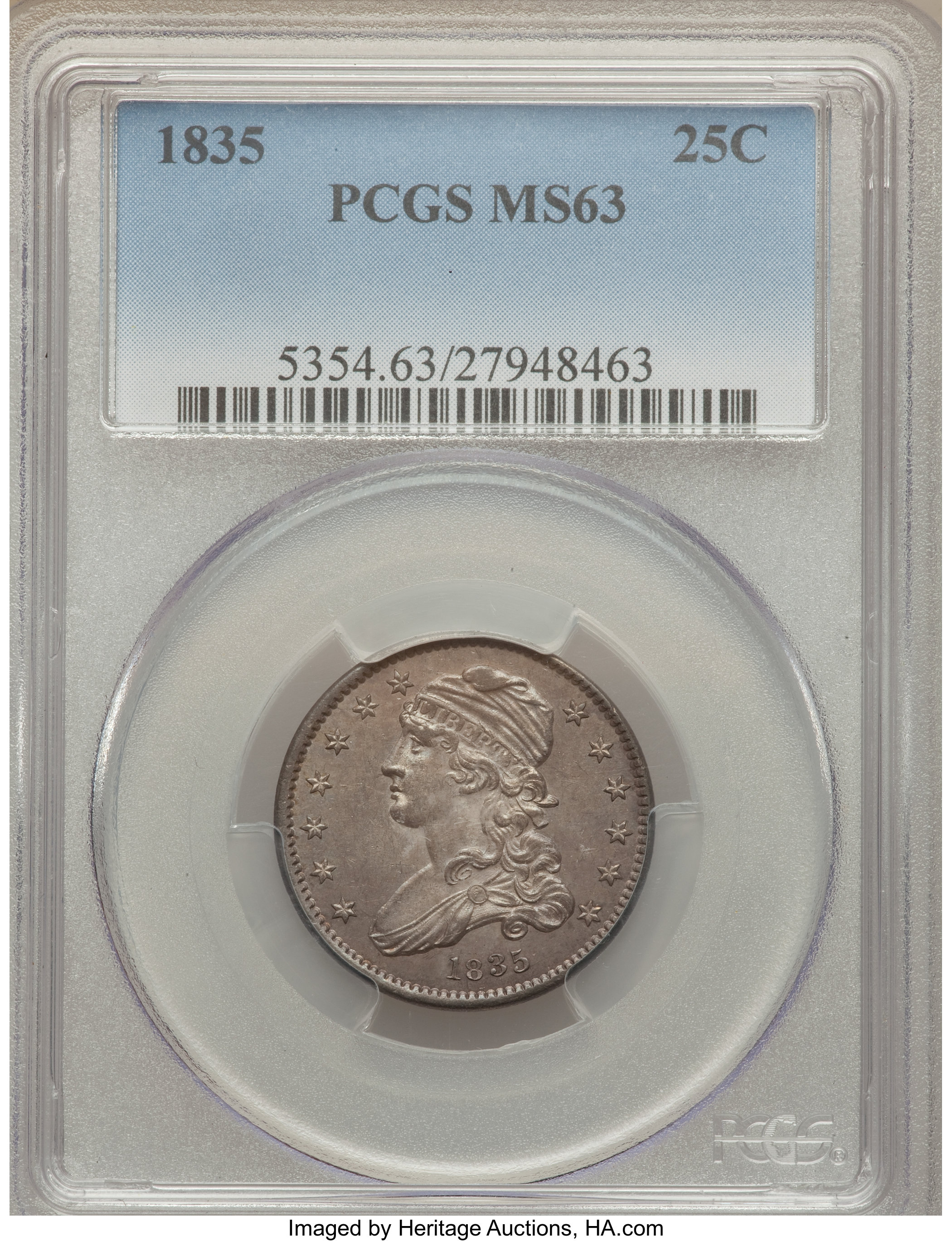 1835 25c B-1 G4 CAC thumbnail 24