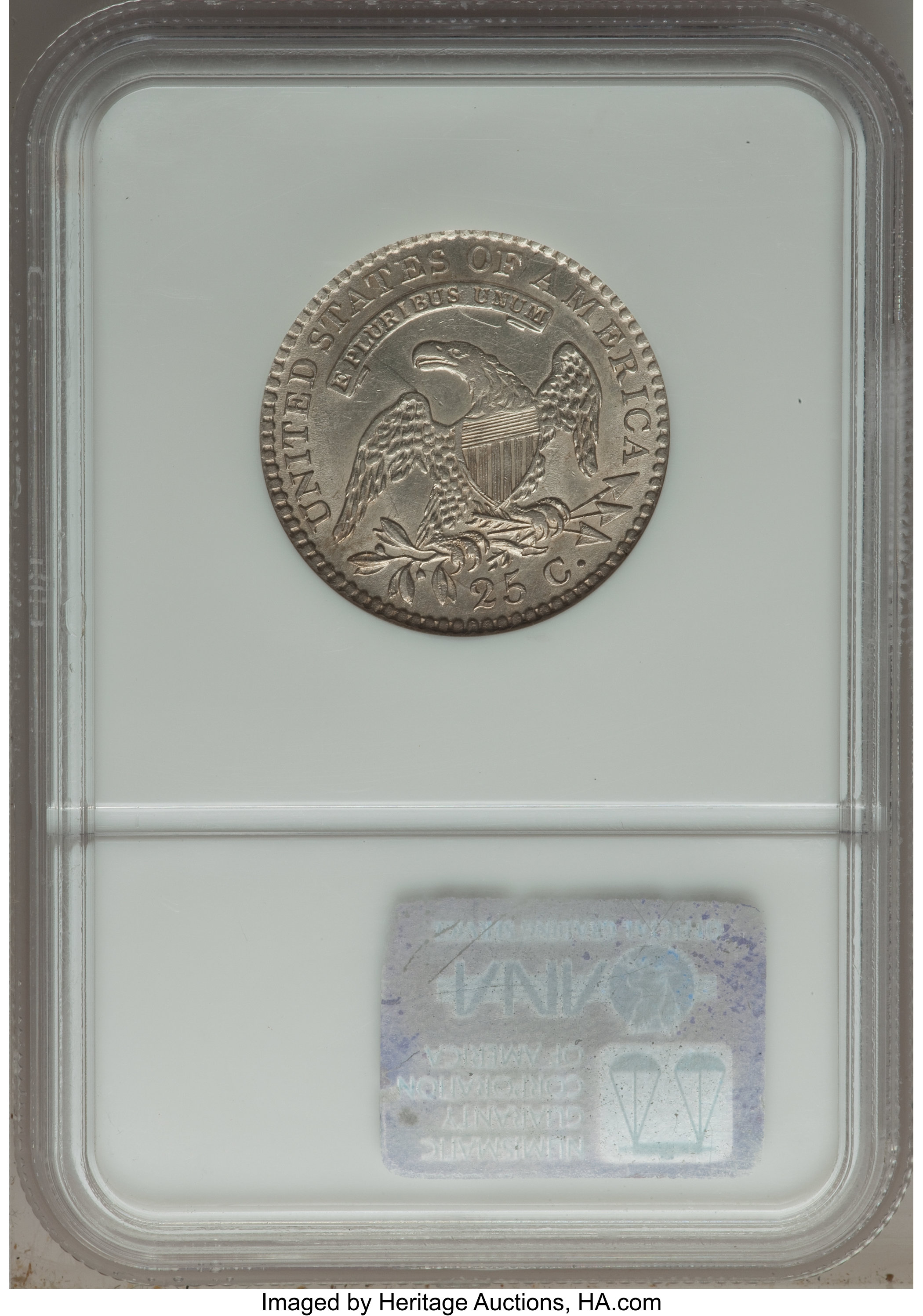 1818/5 25c Overdate, B-1 MS61 thumbnail 12