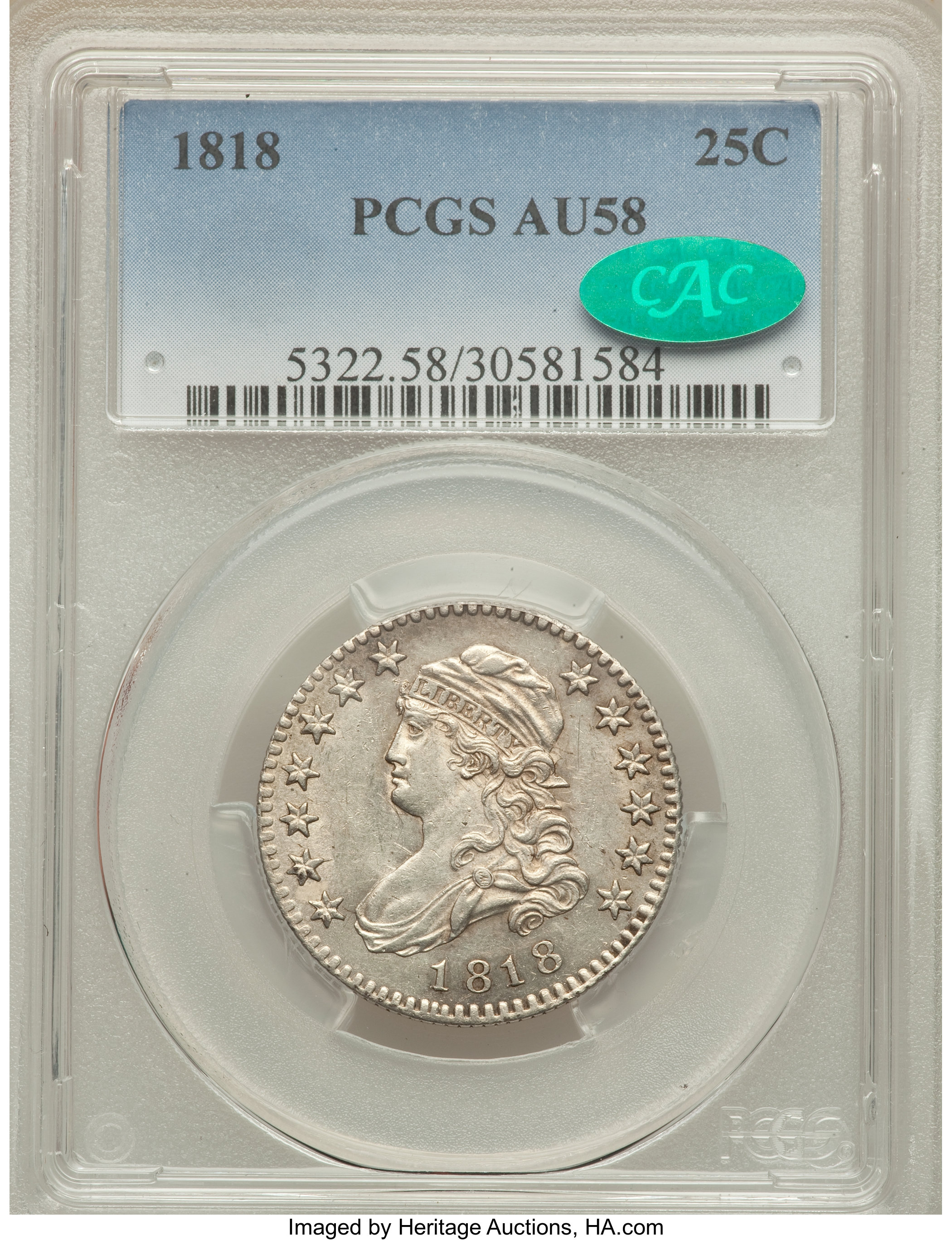 1818 25c B-10 MS60 thumbnail 12
