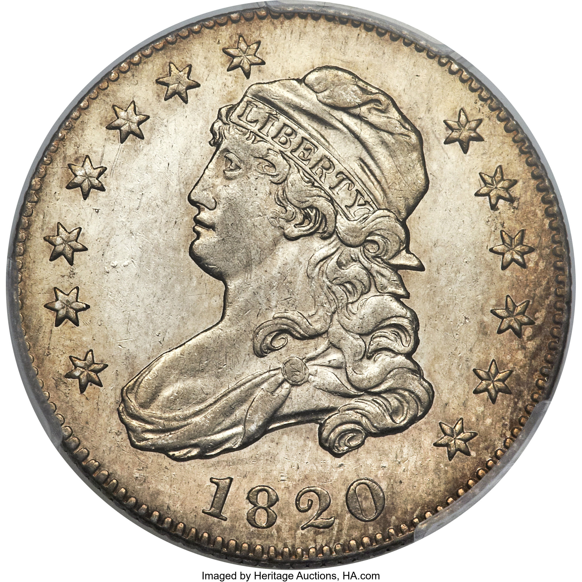 1820 25C Small 0, B-4, R.2, AU55 PCGS. CAC. ...