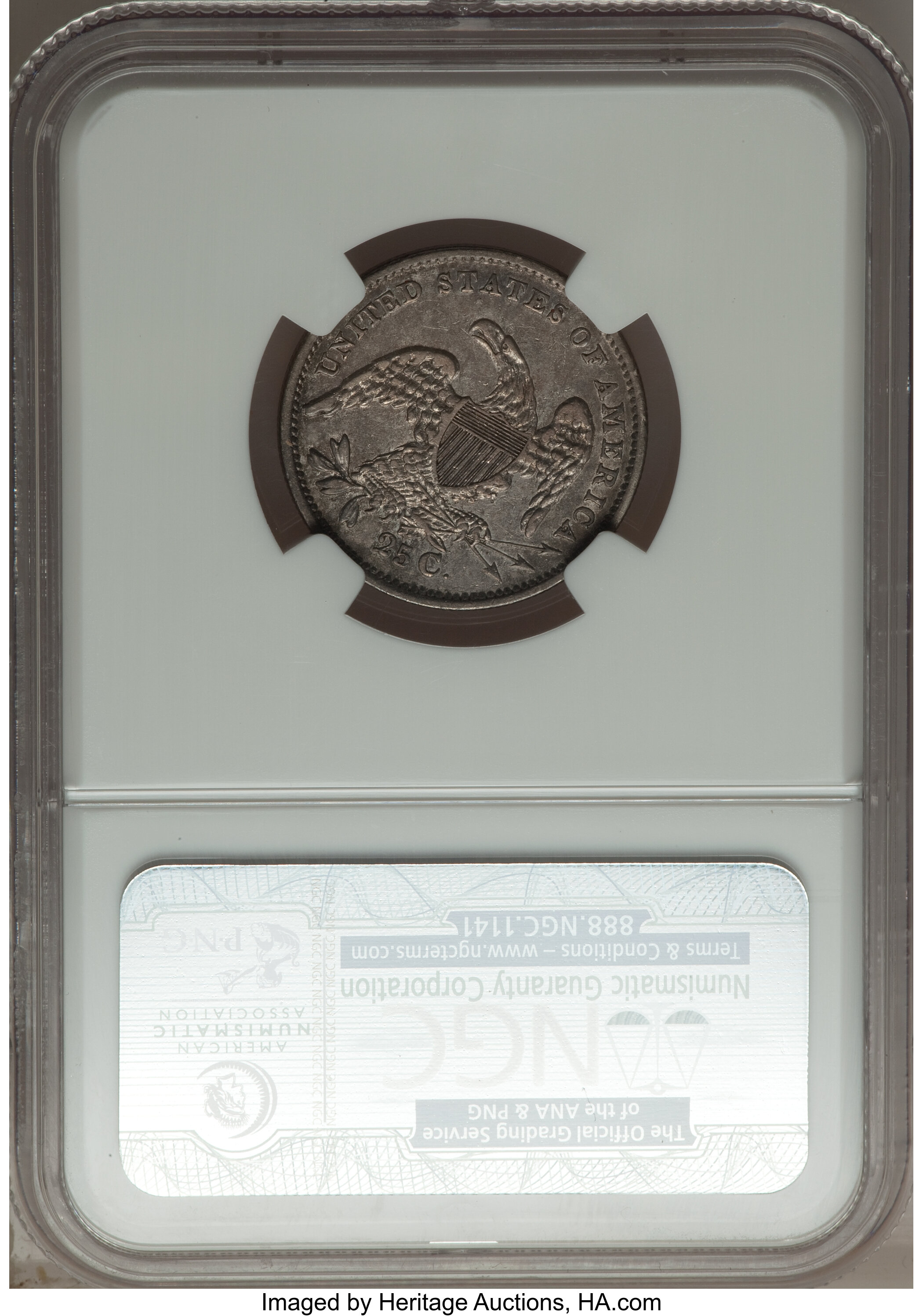 1834 25c B-2 VF20 CAC thumbnail 15