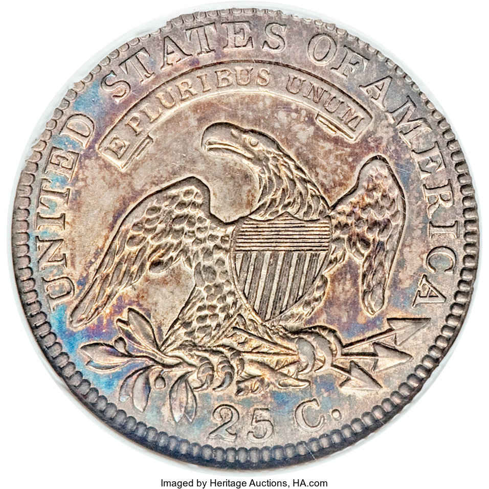 1818 25c B-10 MS60 thumbnail 3