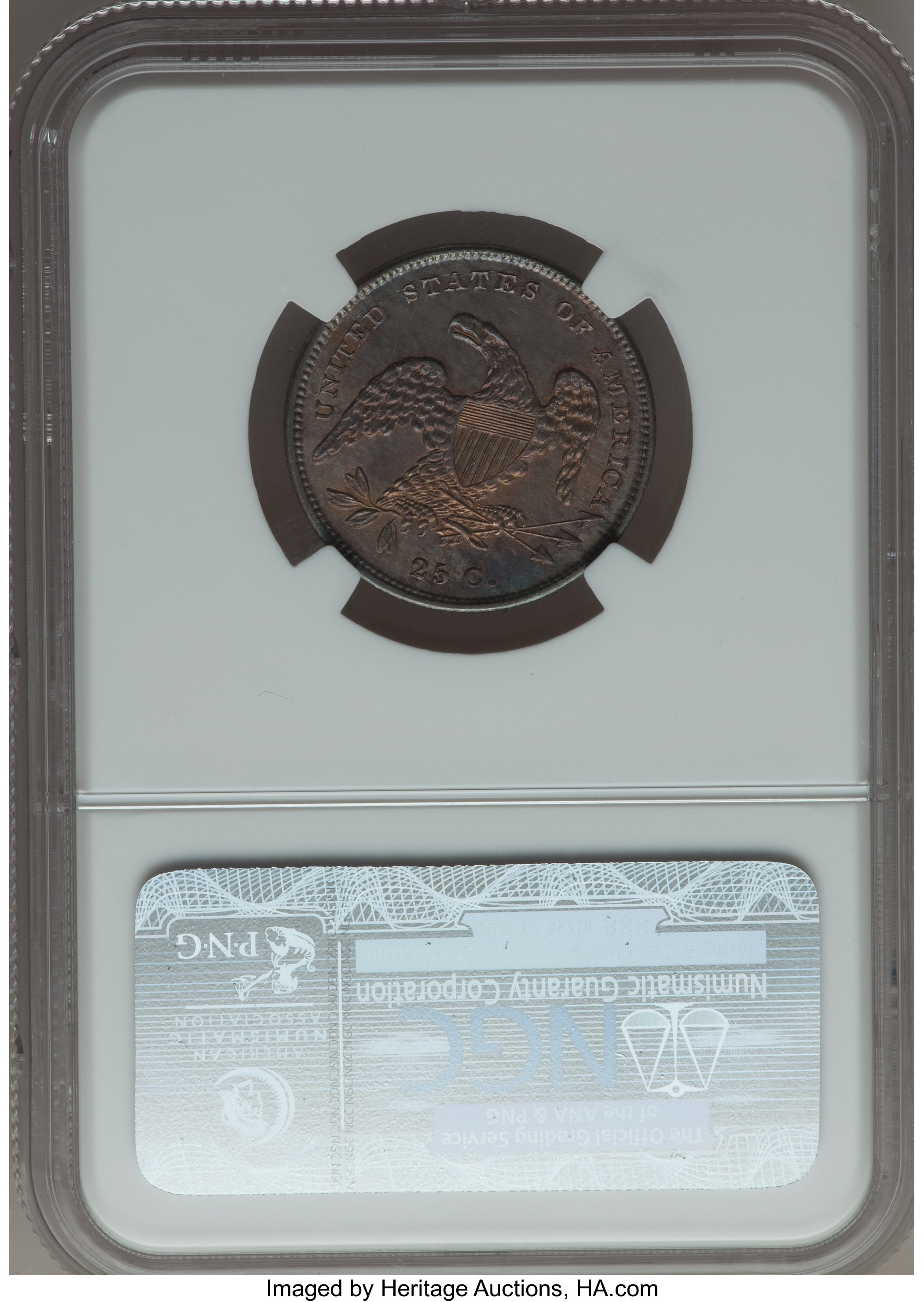 1831 25c Small Letters, B-2 AU53 CAC thumbnail 16