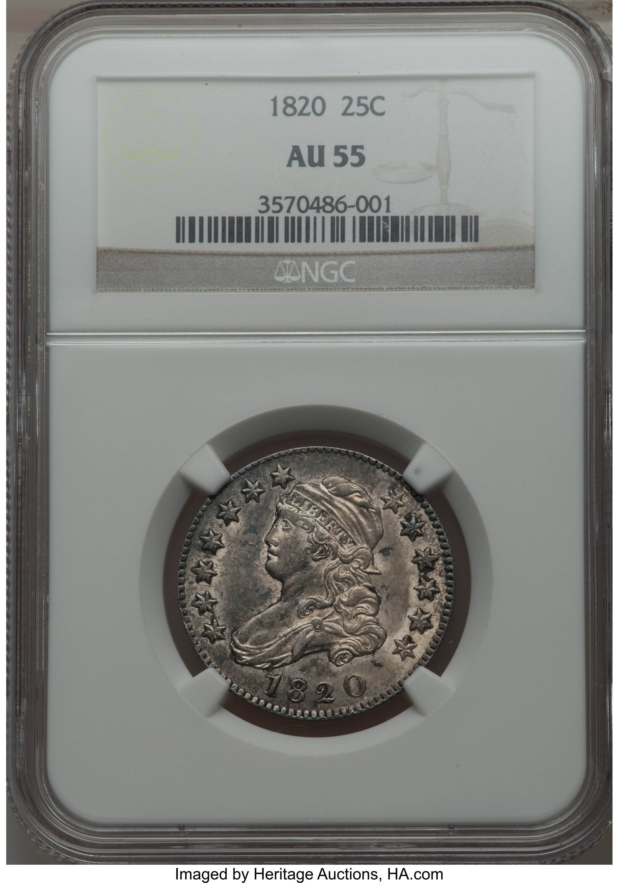 1820 25c Small 0, B-4 XF45 thumbnail 16