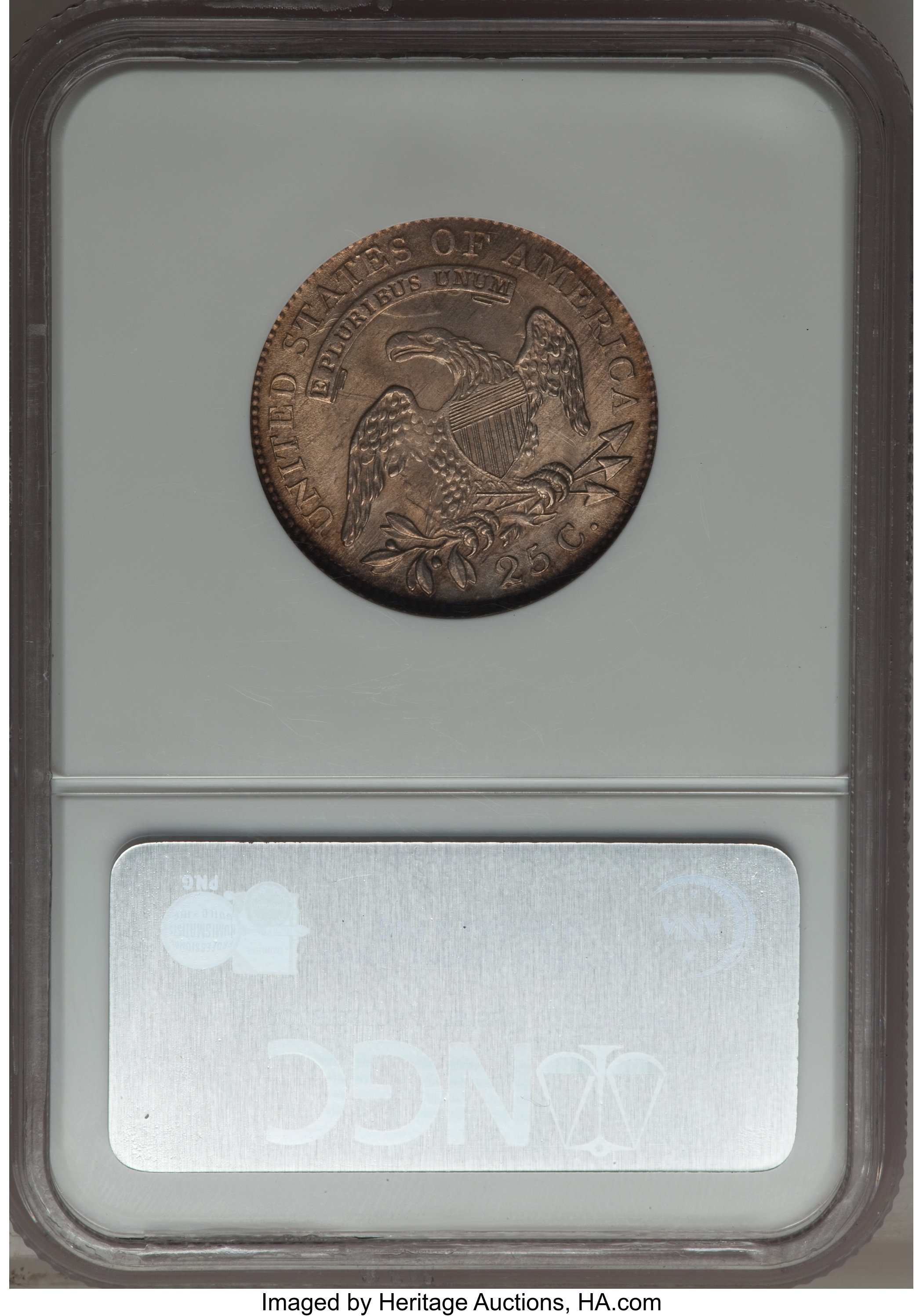 1818/5 25c Overdate, B-3 AG3 CAC thumbnail 24