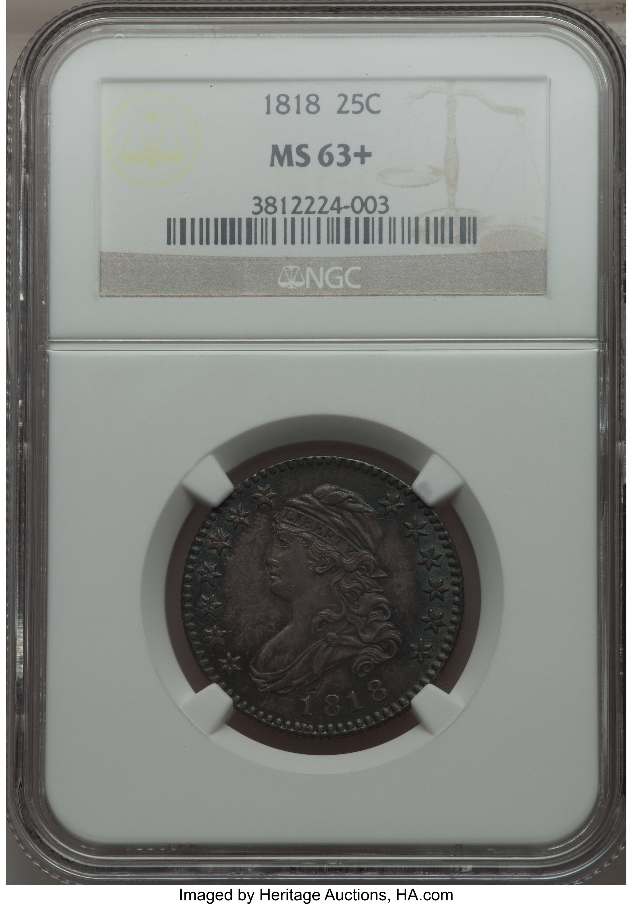 1818 25c B-10 MS60 thumbnail 16