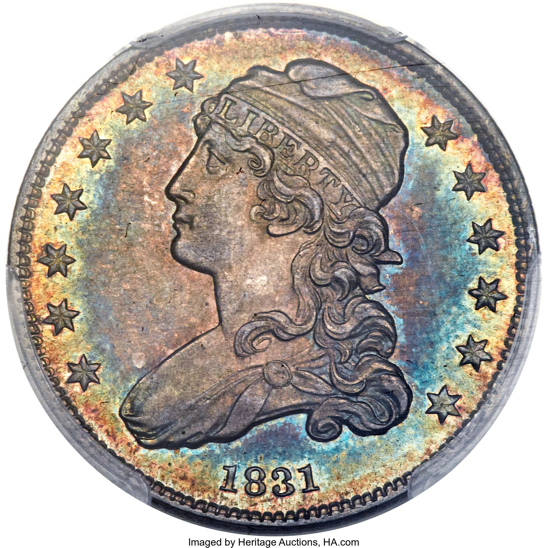 1831 25C Small Letters, B-2, R.2, MS63 PCGS. ...