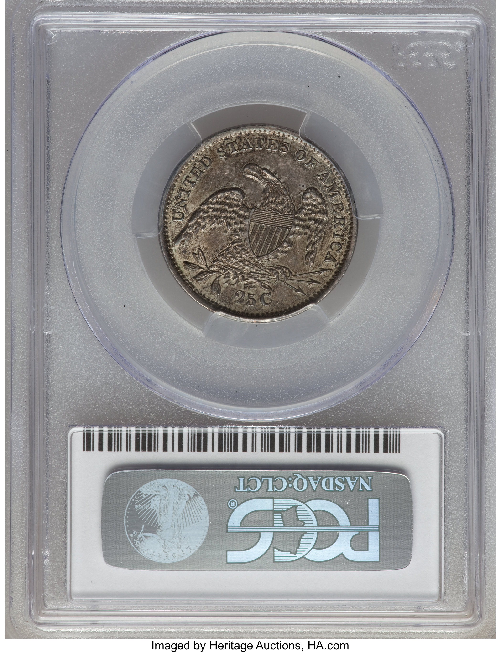 1834 25c B-2 AU53 CAC thumbnail 22