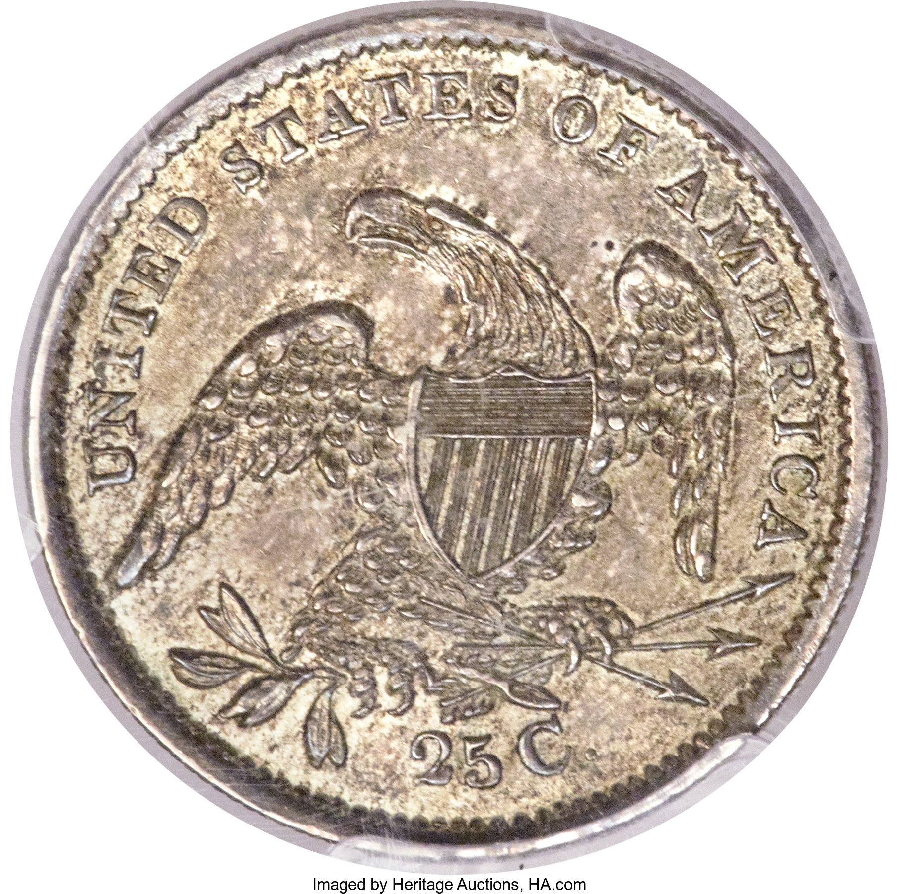 1834 25c B-2 AU53 CAC thumbnail 23