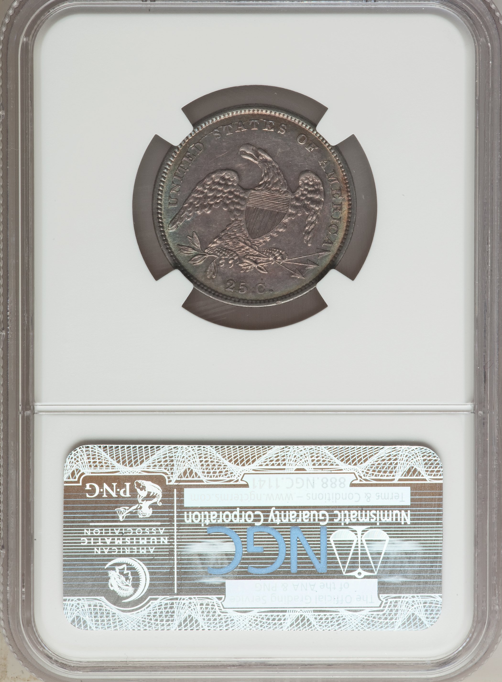 1831 25c Small Letters, B-2 AU53 CAC thumbnail 14