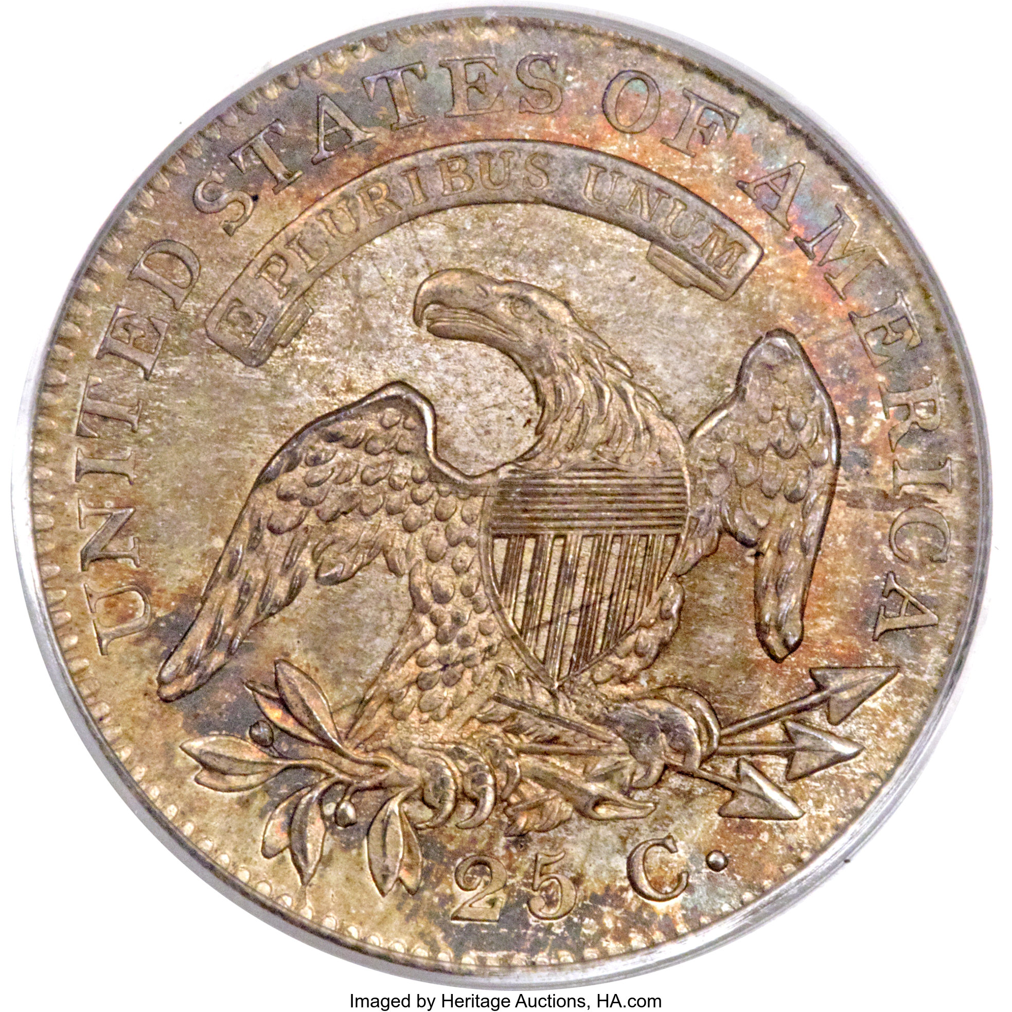 1820 25c Large 0 MS63 CAC thumbnail 14