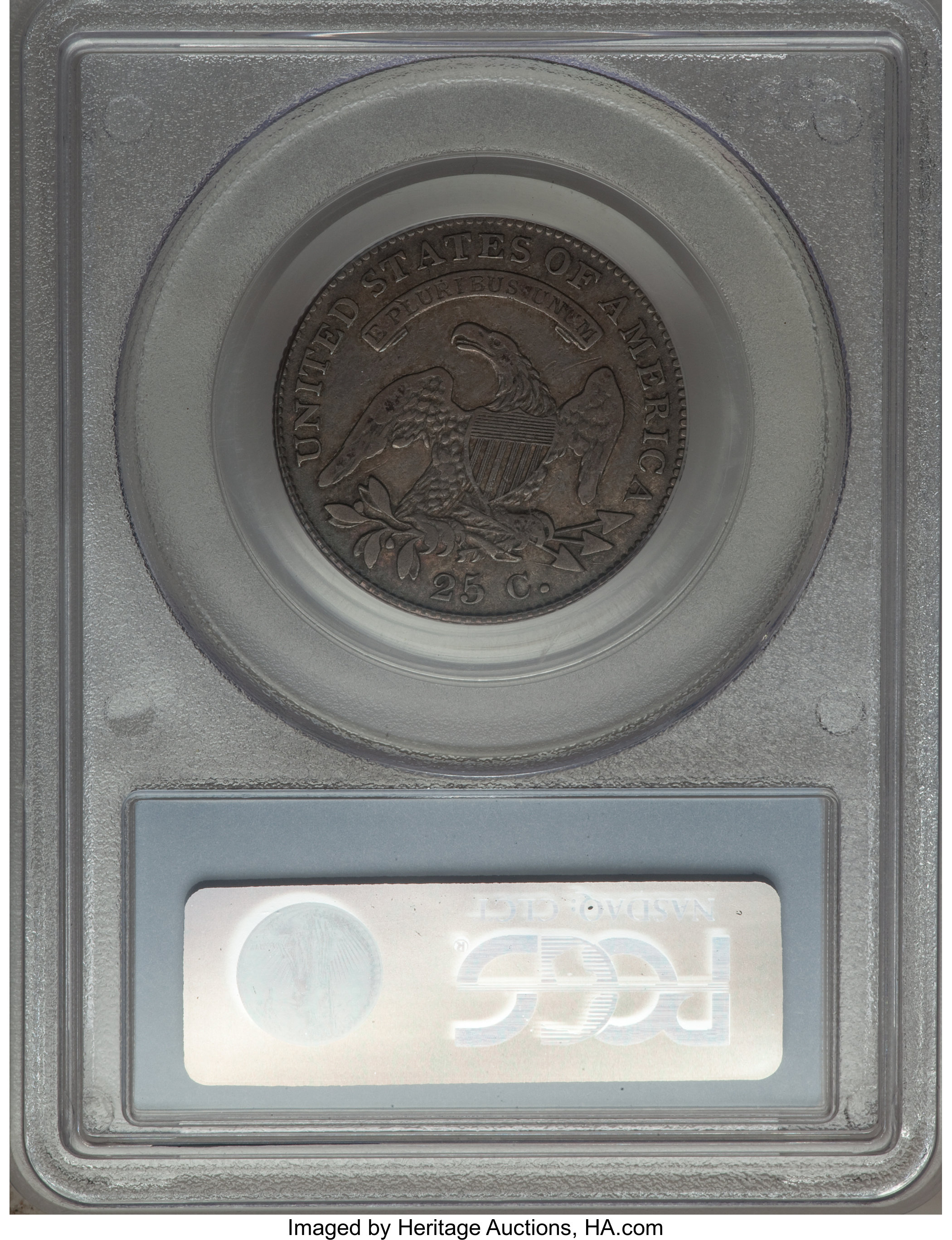1825/4/2 25c Overdate, B-1, FS-301 VF25 thumbnail 4