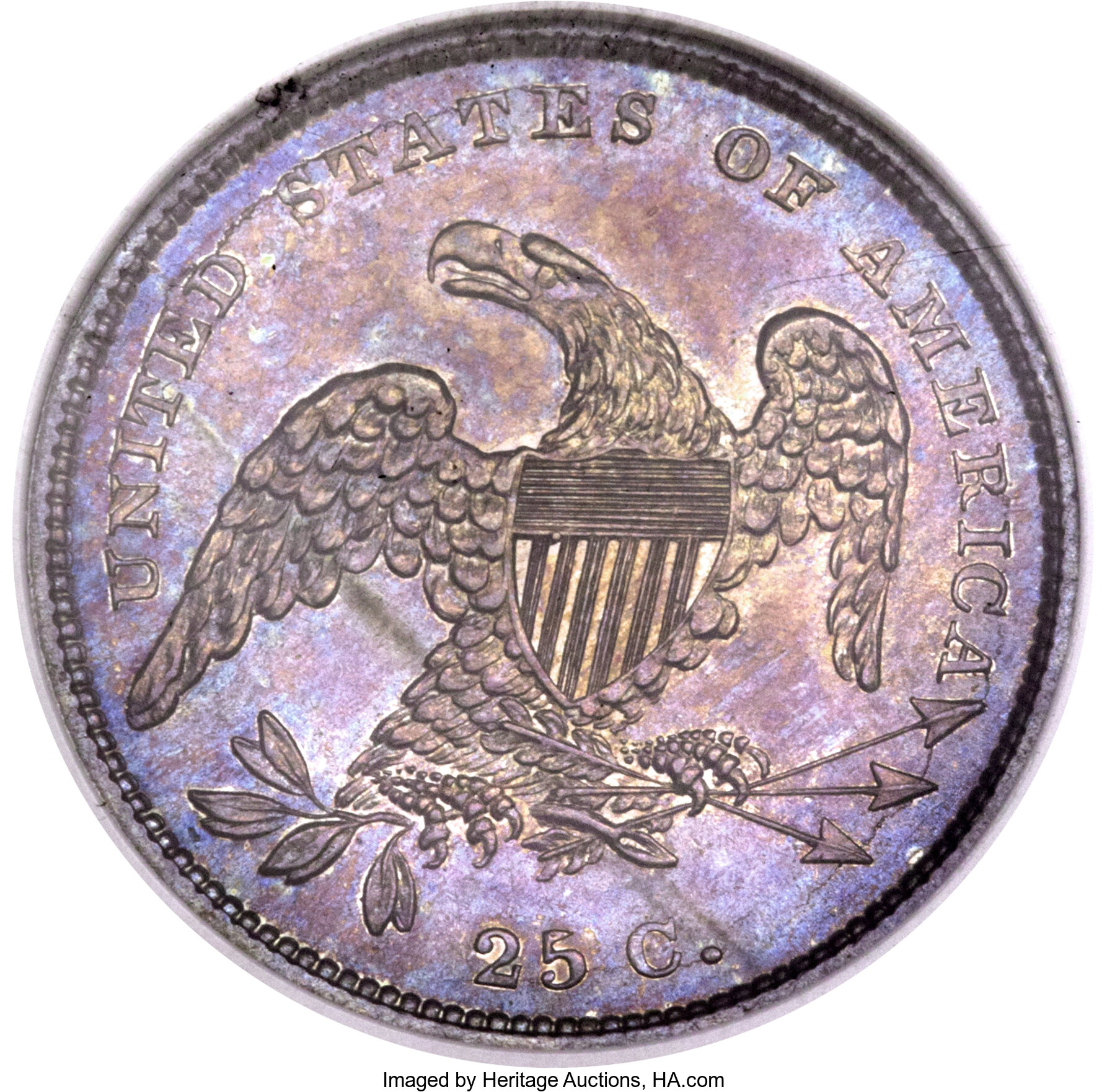 1831 25c Small Letters, B-2 AU53 CAC thumbnail 23
