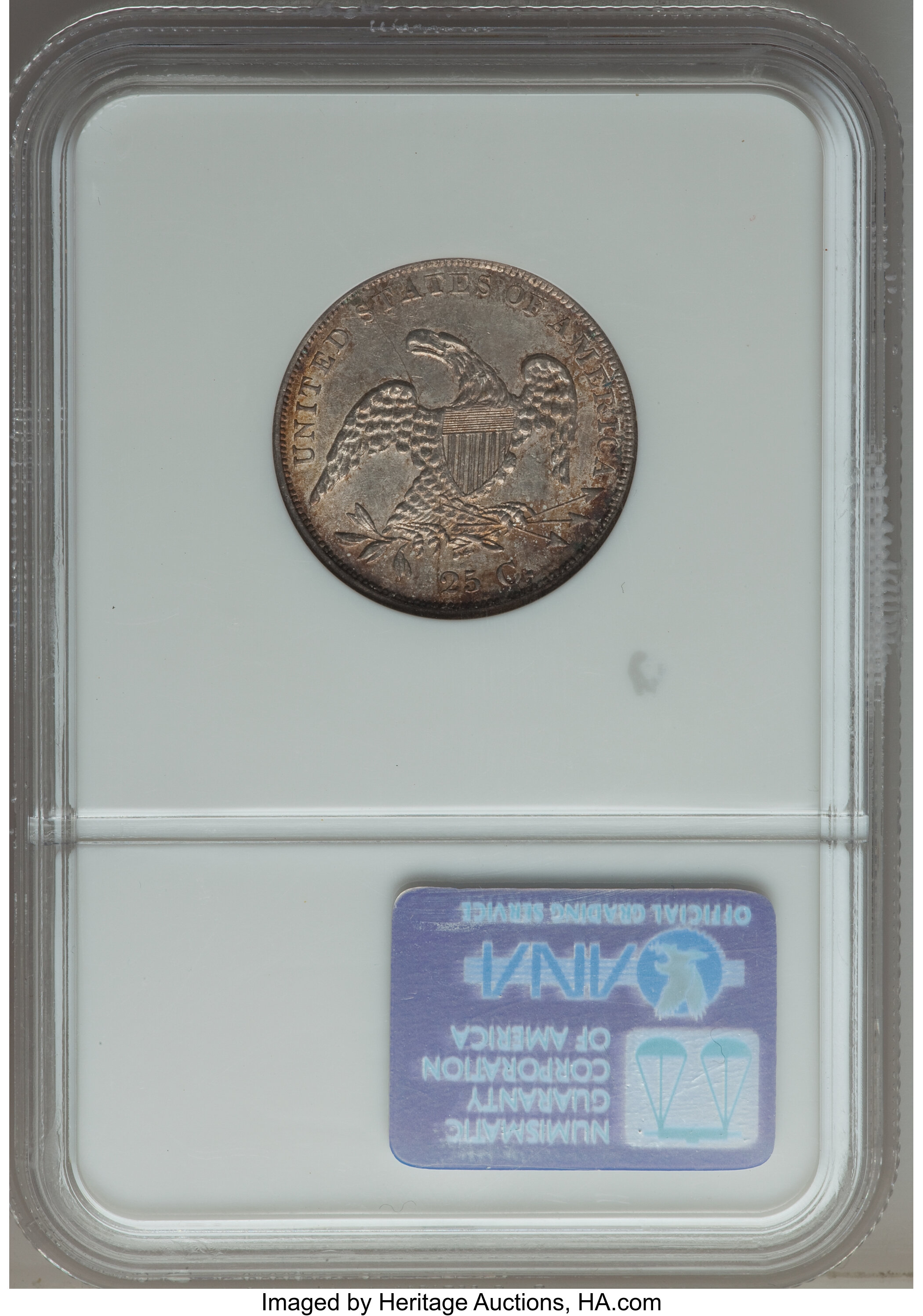 1836 25c B-3 MS61 CAC thumbnail 4