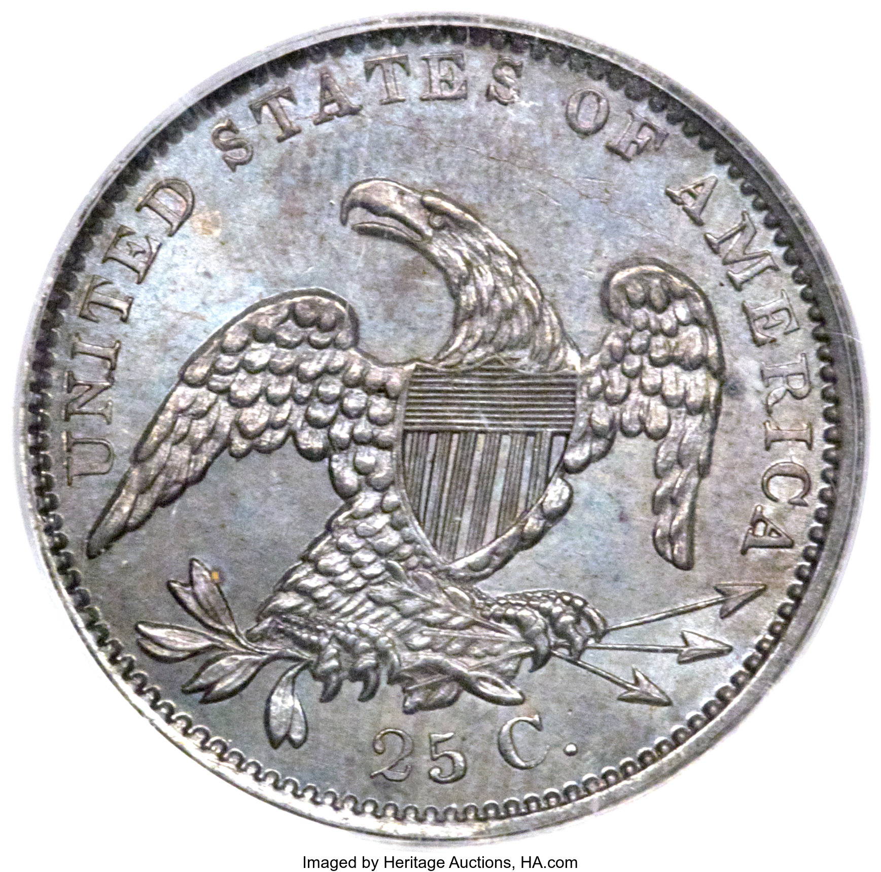1835 25c B-1 AU53 thumbnail 25