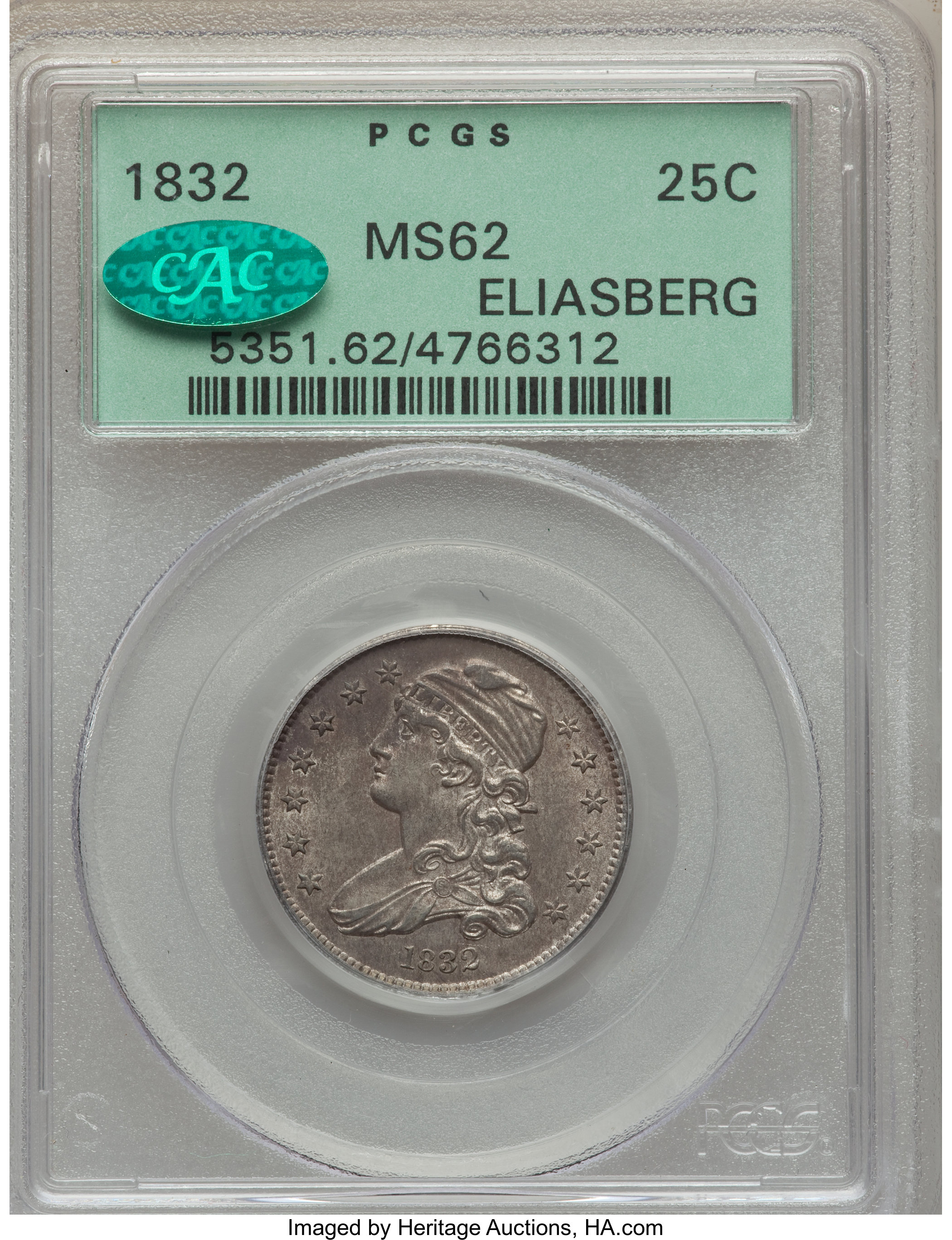 1832 25c B-1 AU53 thumbnail 25