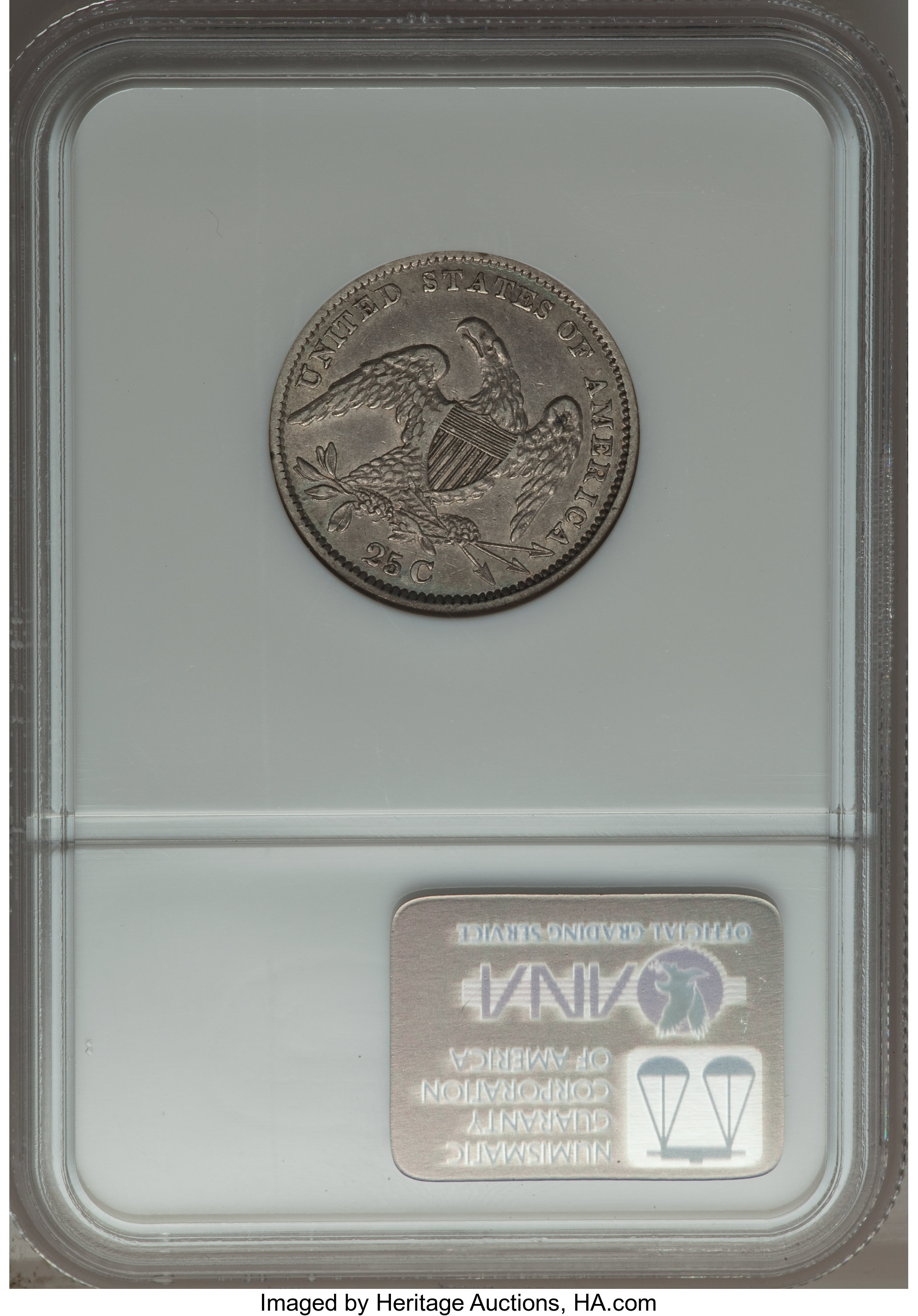1833 25c Recut Legend Reverse, B-2, FS-901 G4 CAC thumbnail 8