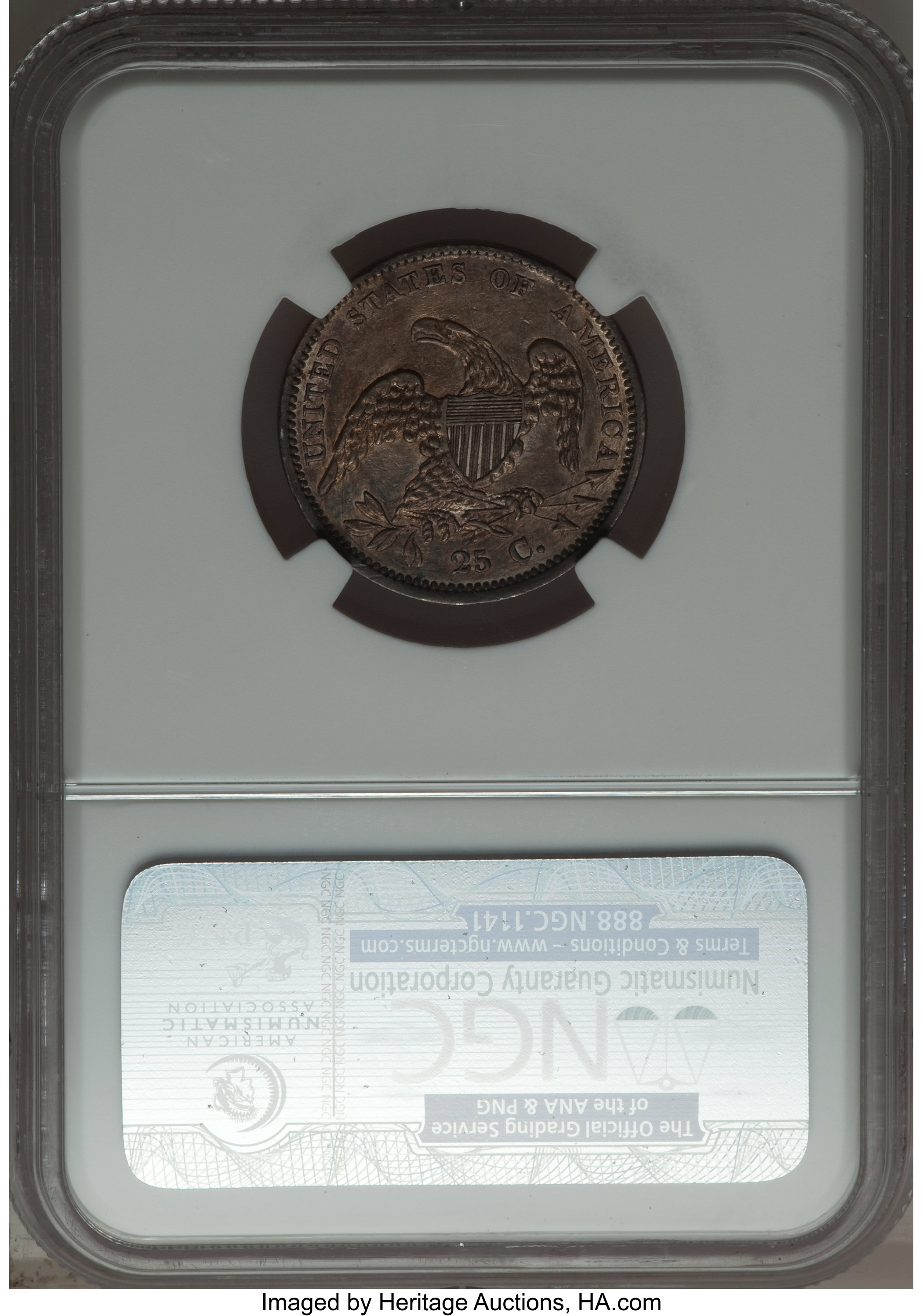 1834 25c B-4 XF40 CAC thumbnail 24