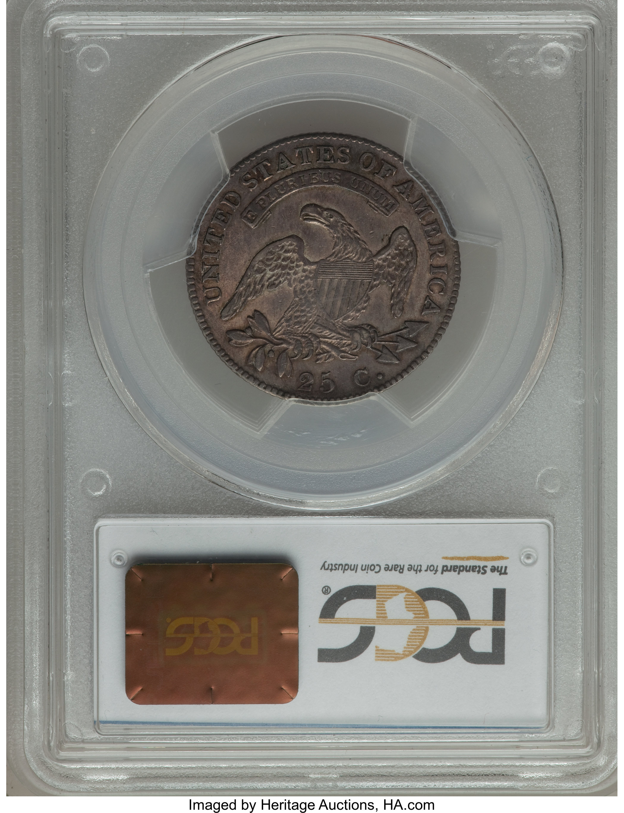 1825/4/(2) 25c Overdate, B-3, FS-303 VF30 CAC thumbnail 20