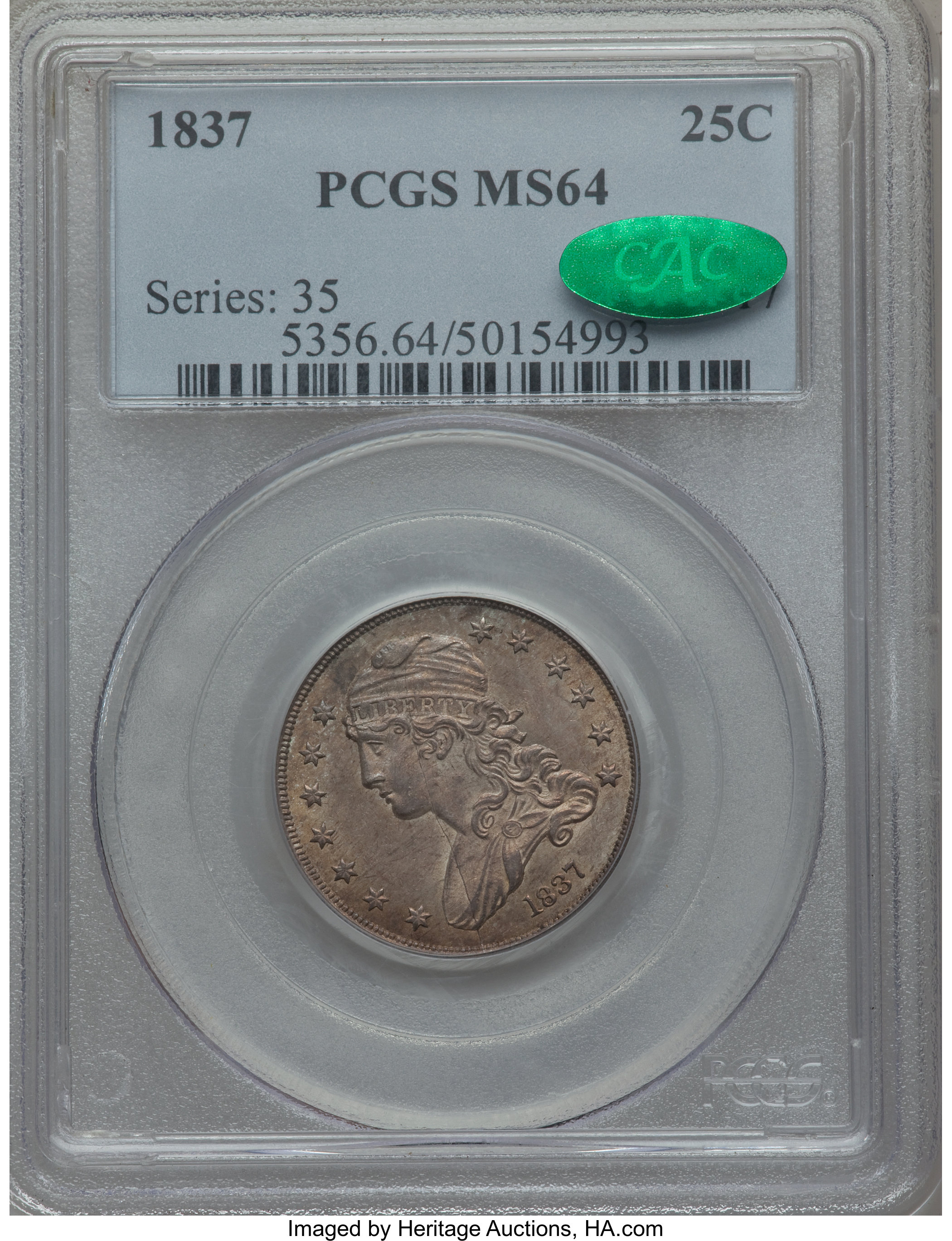 1837 25c B-4 MS60 thumbnail 24