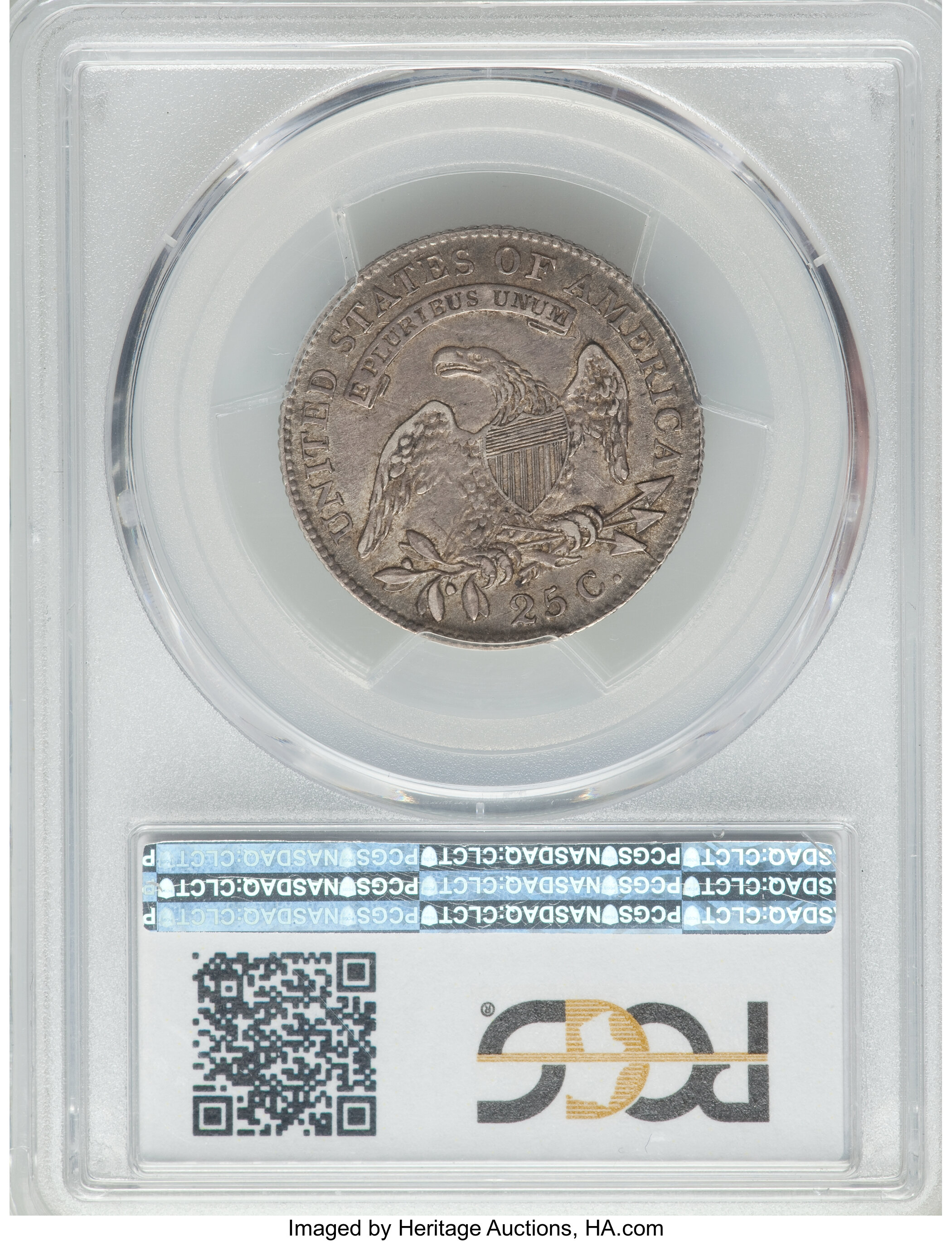 1818/5 25c Overdate, B-3 XF45 CAC thumbnail 11