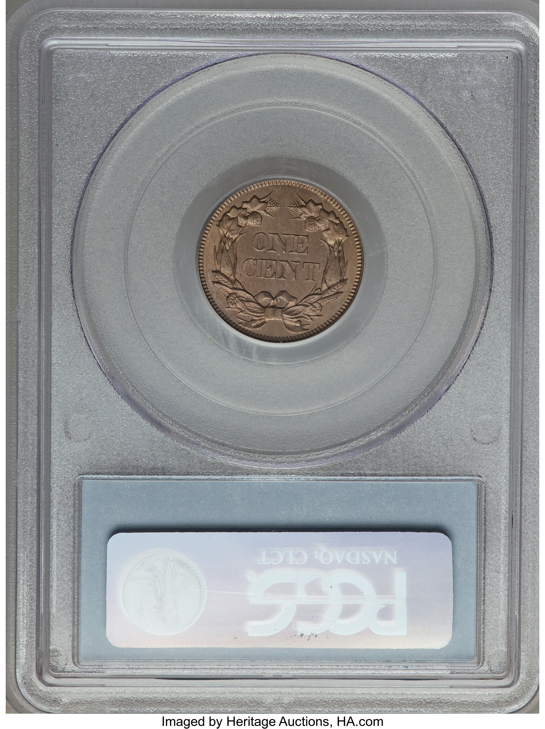 1857 1c Flying Eagle, FS-101, S-4 MS65 thumbnail 6