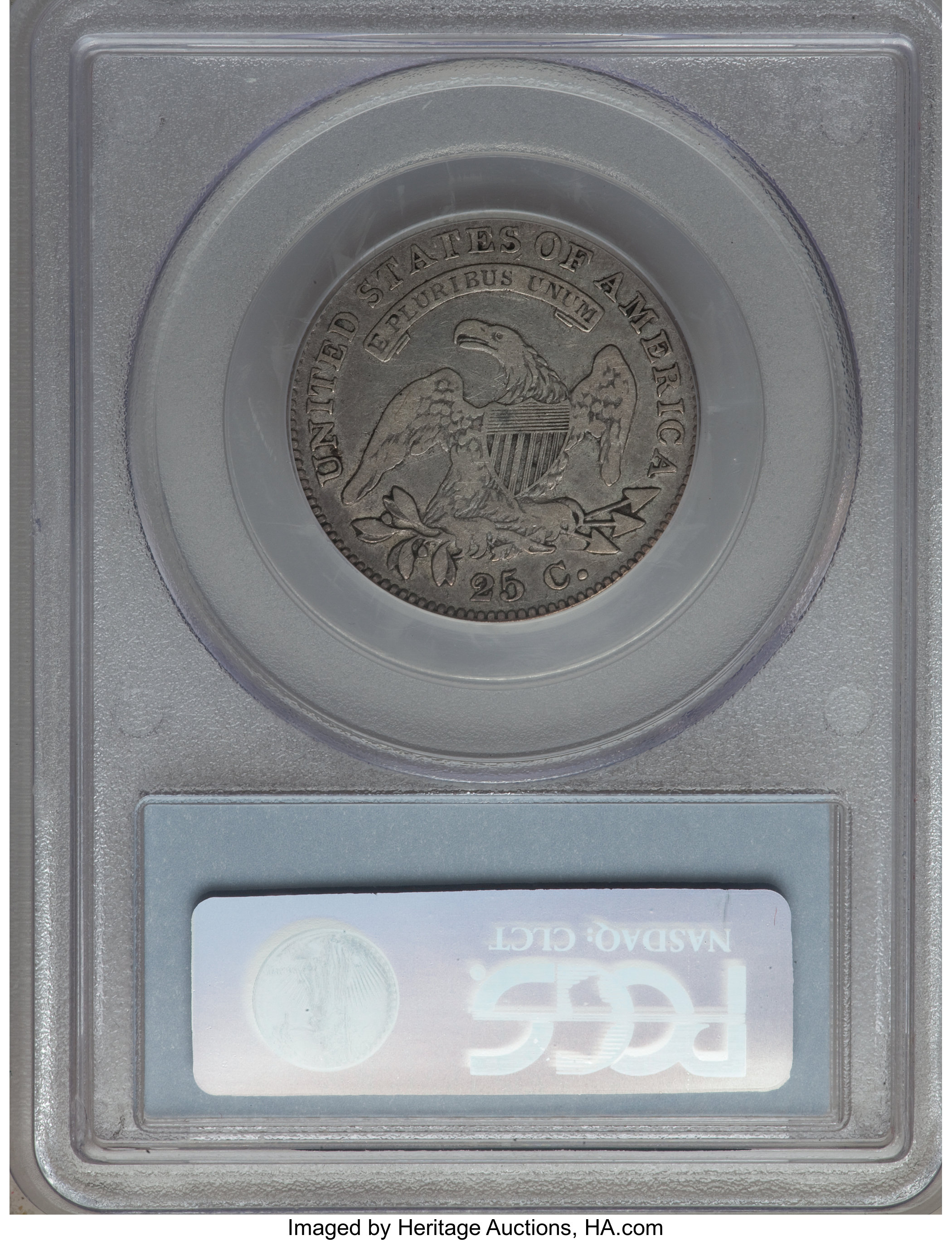 1825/4/2 25c Overdate, B-1, FS-301 VF20 thumbnail 4