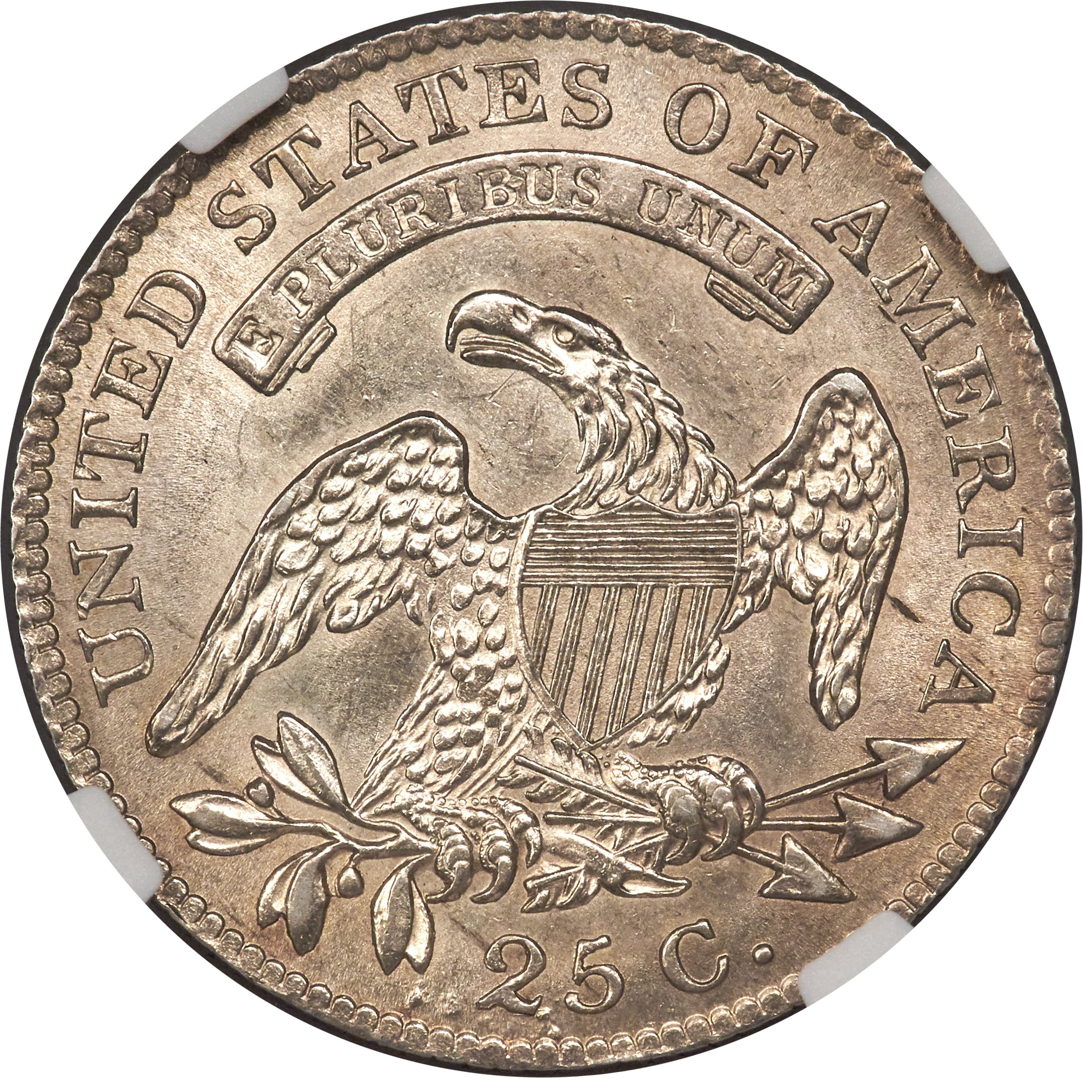 1818 25c B-2 MS63 CAC thumbnail 7