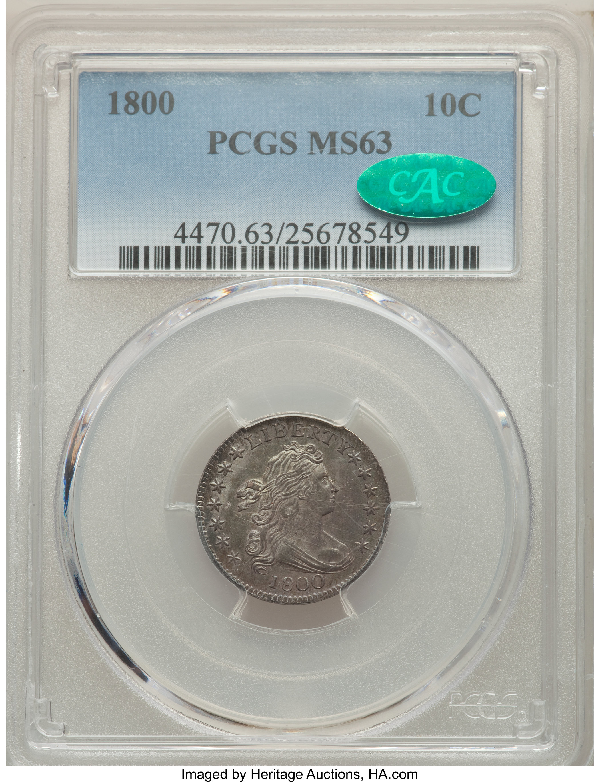 1800 10c JR-2 MS63 thumbnail 5